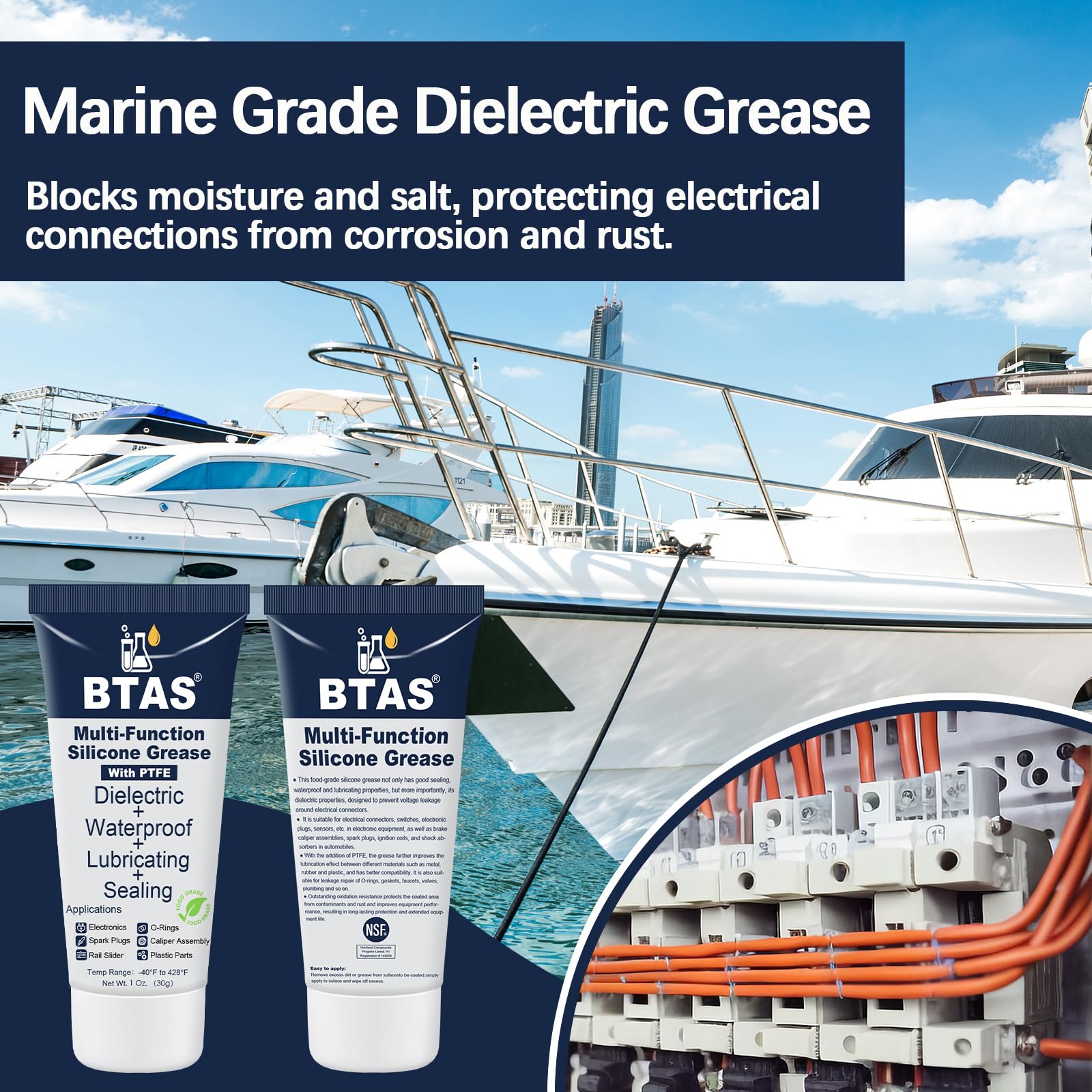Btas Dielectric Grease Automotive For Electrical Connectors,Di Dialectical Contact Tune-Up Grease Of Car Spark Plug Boot Compone