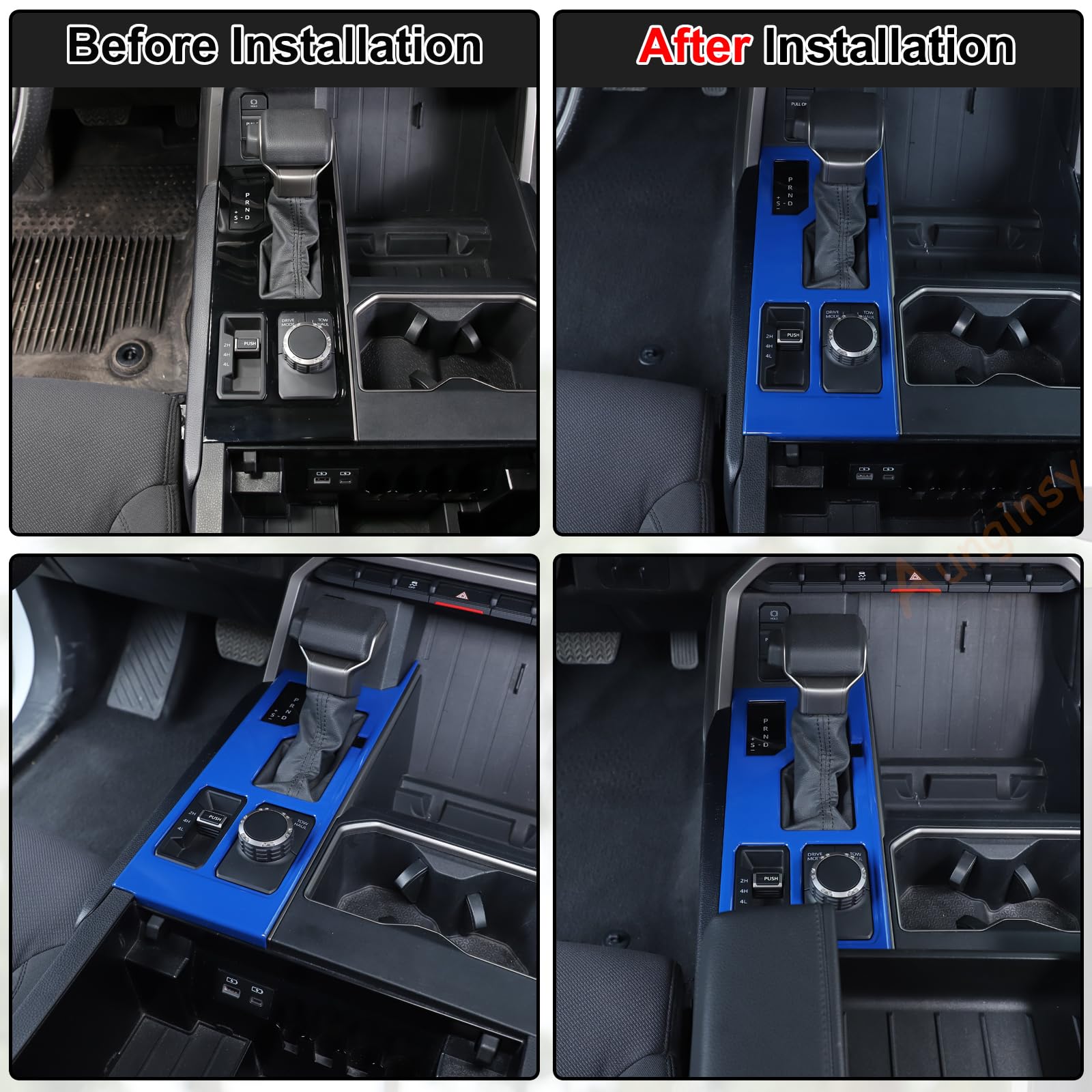 Aunginsy Central Control Gear Shift Panel Trim Cover Compatible With Toyota Tundra/Sequoia 2022-2025 Car Gear Shifter Console An