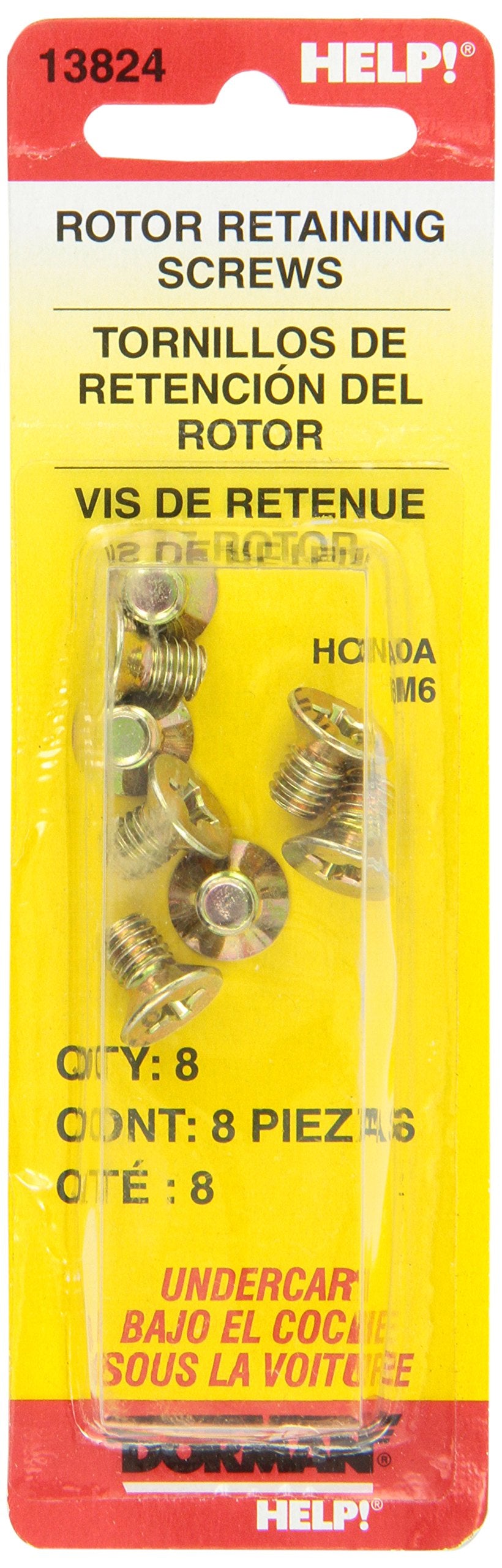 Dorman Disc Brake Rotor Retaining Screws, Model 13824, Multicoloured