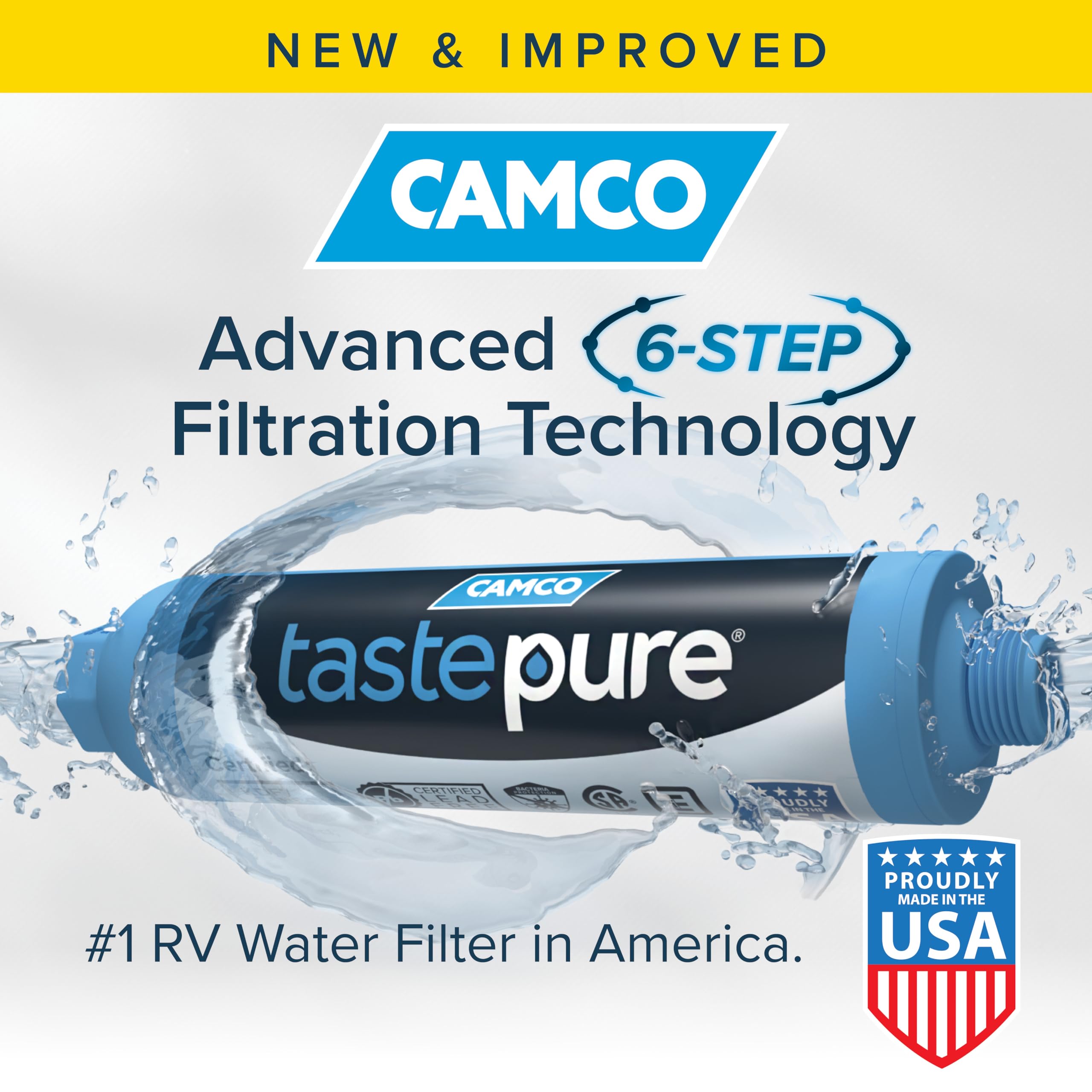 Camco 40013 Tastepure Kdf/Carbon Water Filter , Blue