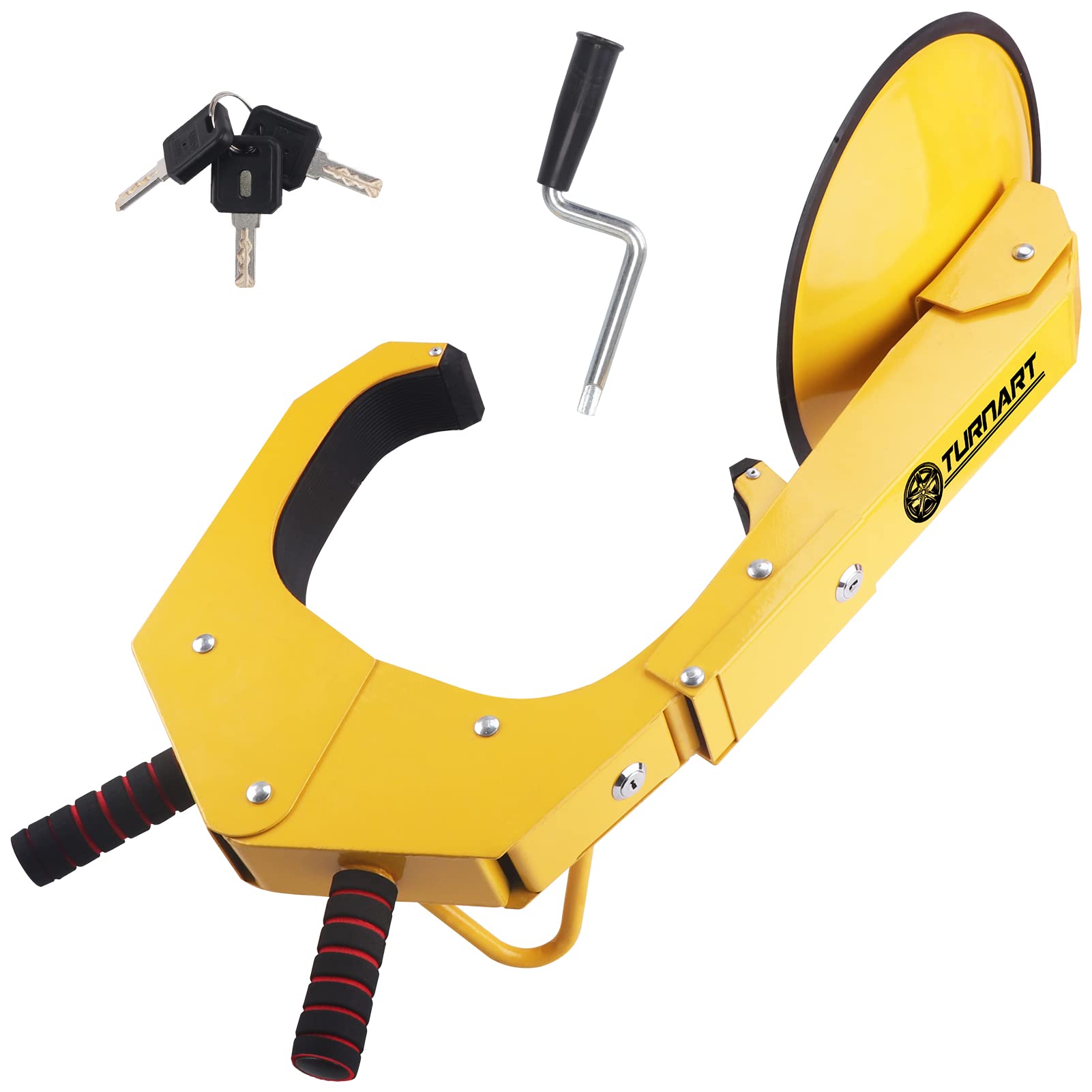 Turnart Wheel Lock Clamp Adjustable Anti-Theft Lock Reinforced Tire Lock Clamp Boot Tire Claw For Parking Car Truck Rv