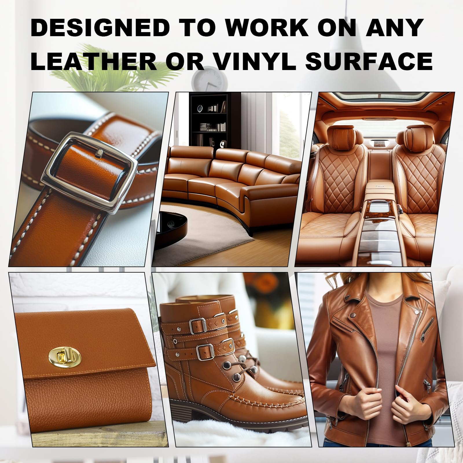 Startso World Leather Recoloring Balm,Beige Leather Repair Kit For Furniture,Couches & Car Seats, Leather Paint, Leather Color R