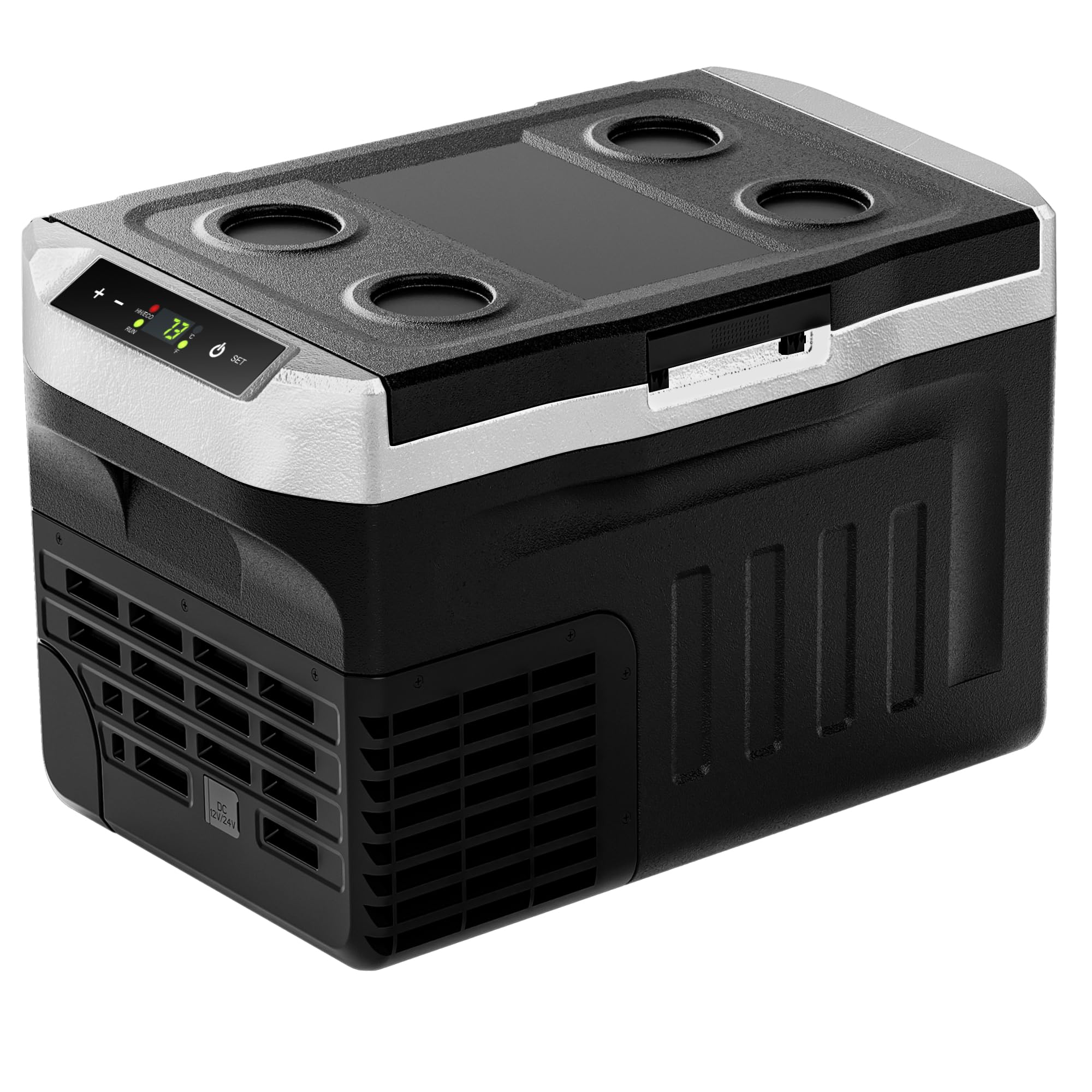 EUHOMY 12 Volt Refrigerator, 22QT(21L) 12V Cooler, Compressor Electric Cooler -4?~68?, 12V Fridge 12/24V DC 110-240V AC, Portabl