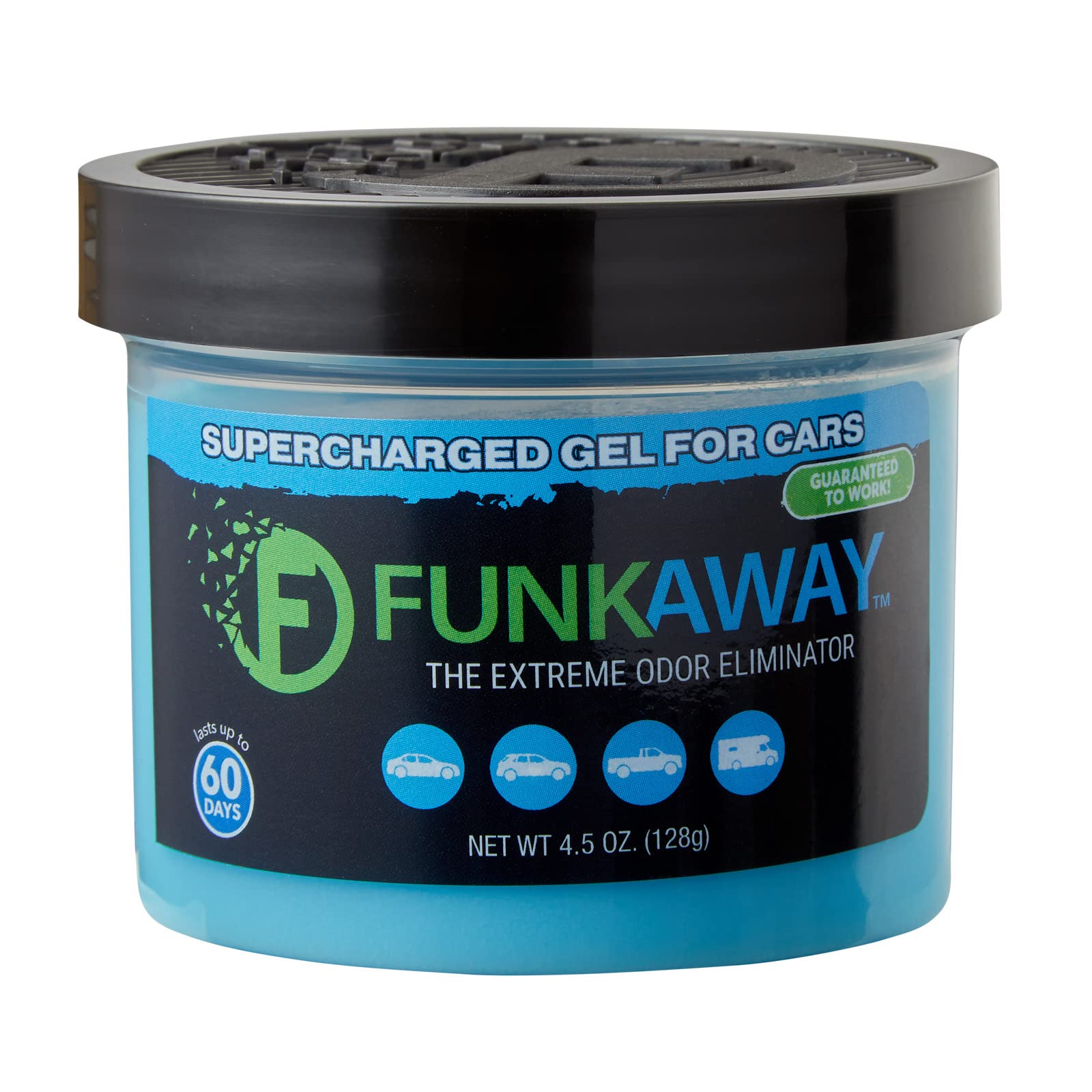Funkaway Supercharged Gel For Cars, 4.5 Oz, Extreme Odor Eliminator Soaks Up And Removes Smells In Cars, Suvs, Trucks And Rvs For Long-Lasting Results