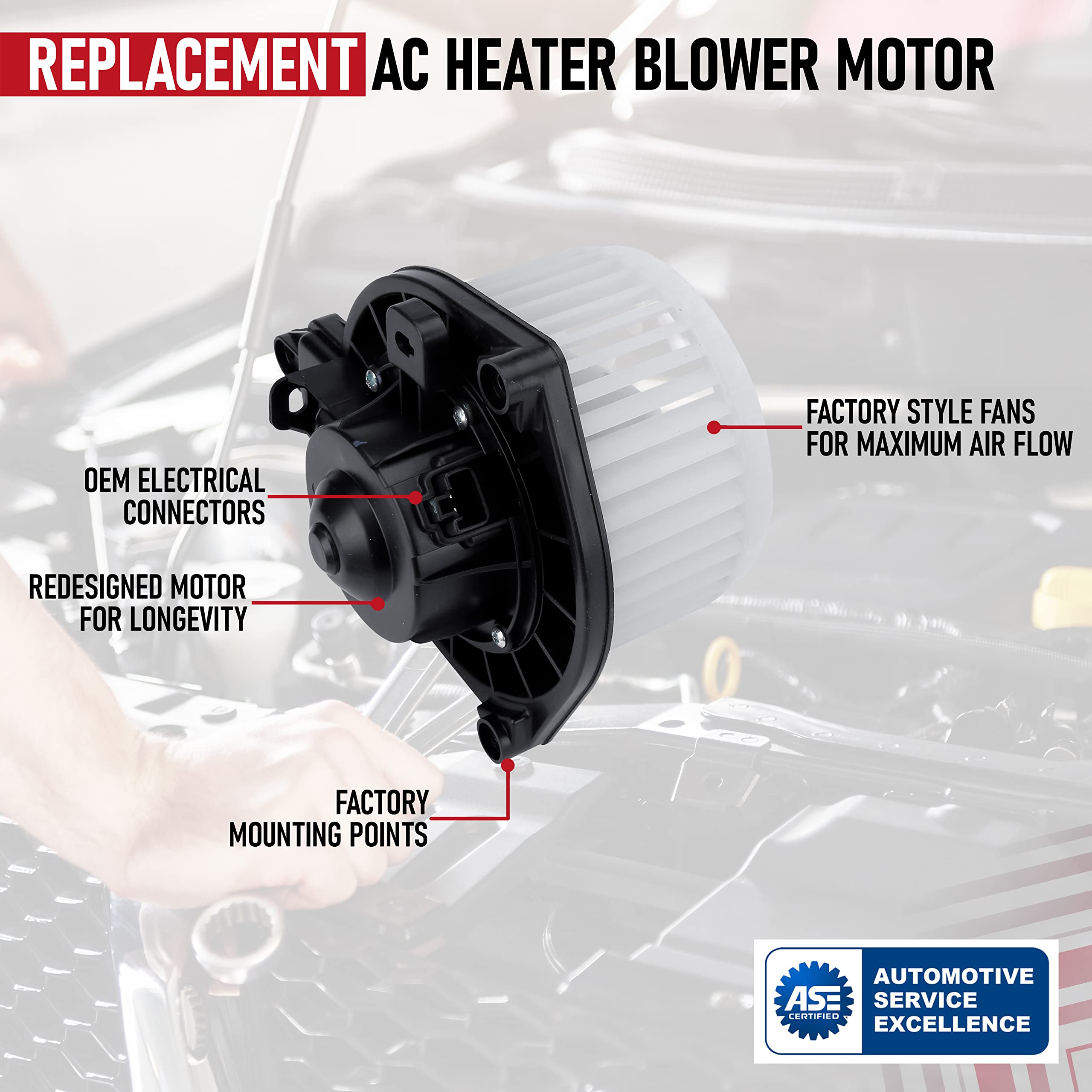 Toyota Tacoma Ac Heater Blower Motor Fan Assembly Replacement 2005-2015 - Replaces 87103-04044, 700188, Pm9297, 75846 - Air Cond