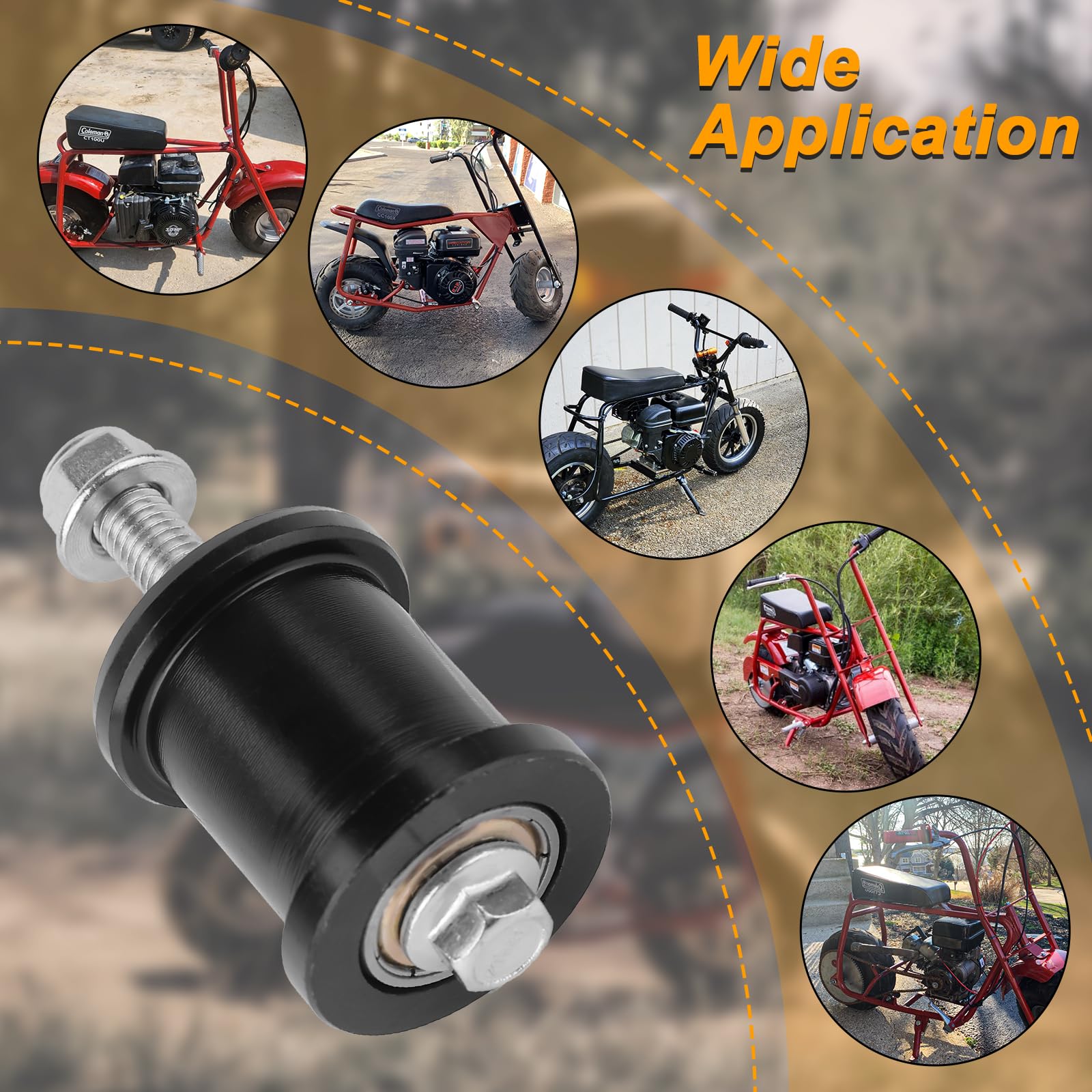 Mini Bike Chain Tensioner Roller for Coleman CT100U CC100X Baja Doodlebug DB30 Motovox Hensim 79cc 97cc 98cc 100cc 2.5 2.8 3.0hp