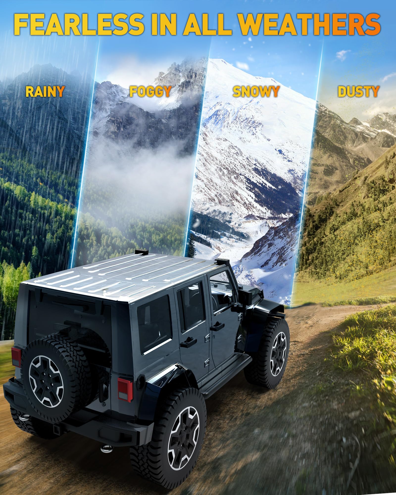 NAOEVO 7 Inch LED Light Bar, 240W 24,000LM Offroad Fog/Driving Lights, Aluminum, White, 2-Pack
