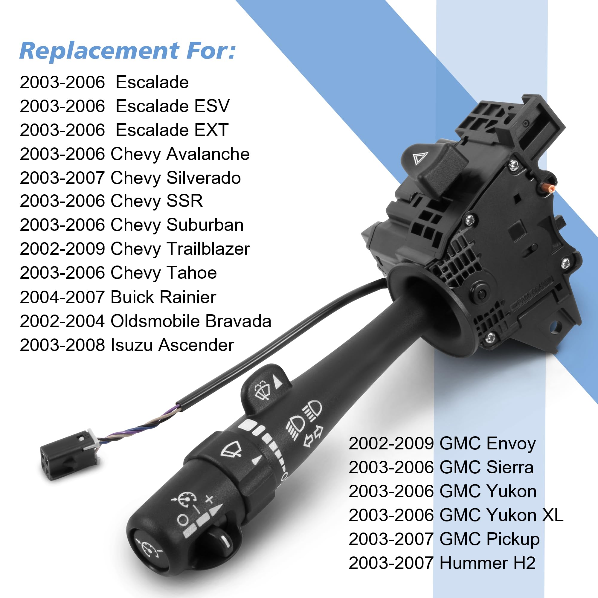 Basiker Turn Signal Switch Multi-Function Combination Wiper Switch Replacement For 03-06 Chevy Silverado Tahoe Gmc Sierra Yukon,