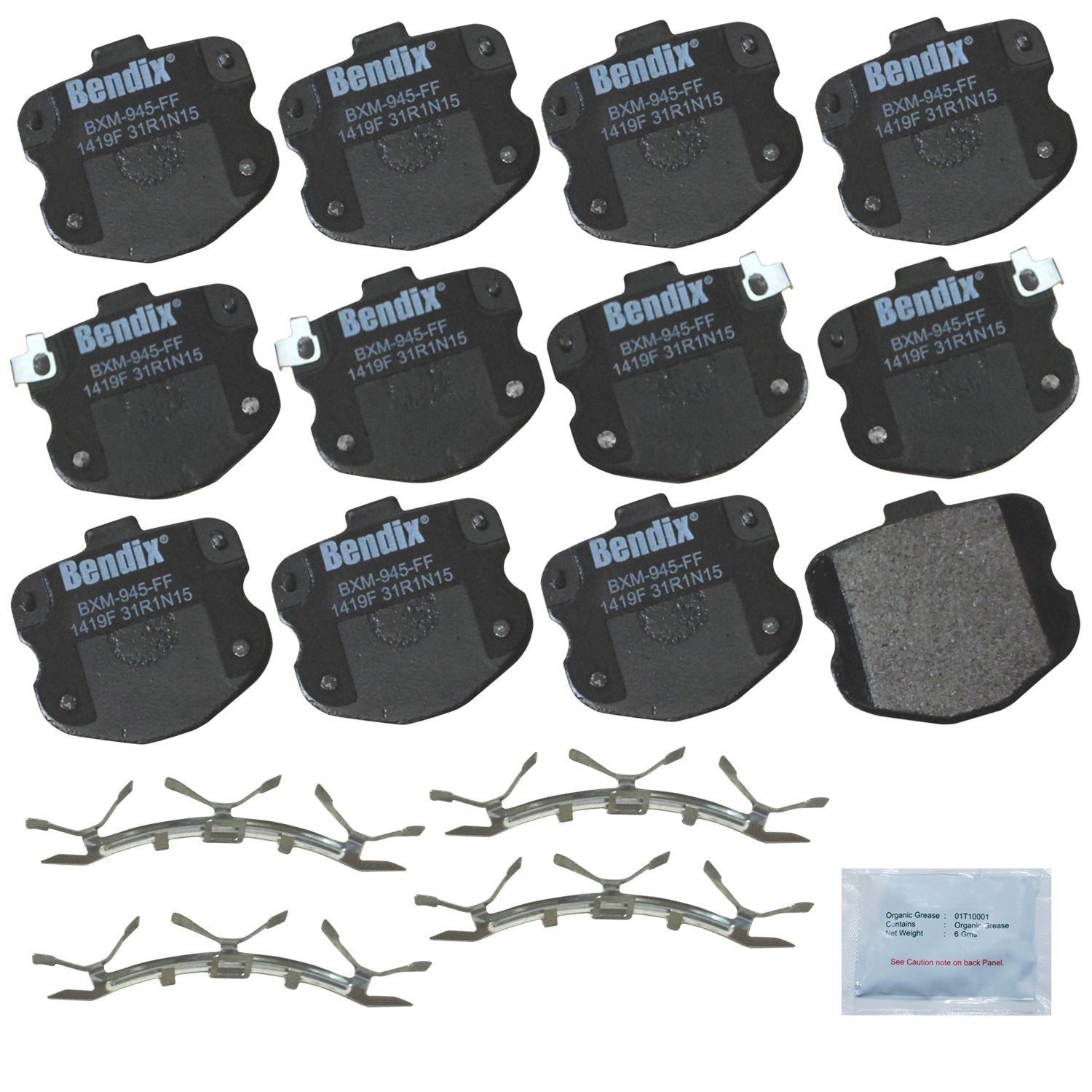 Bendix Priority1 Cfm1419F Semi-Metallic Front Brake Pads For Chevrolet Corvette 2013-2006