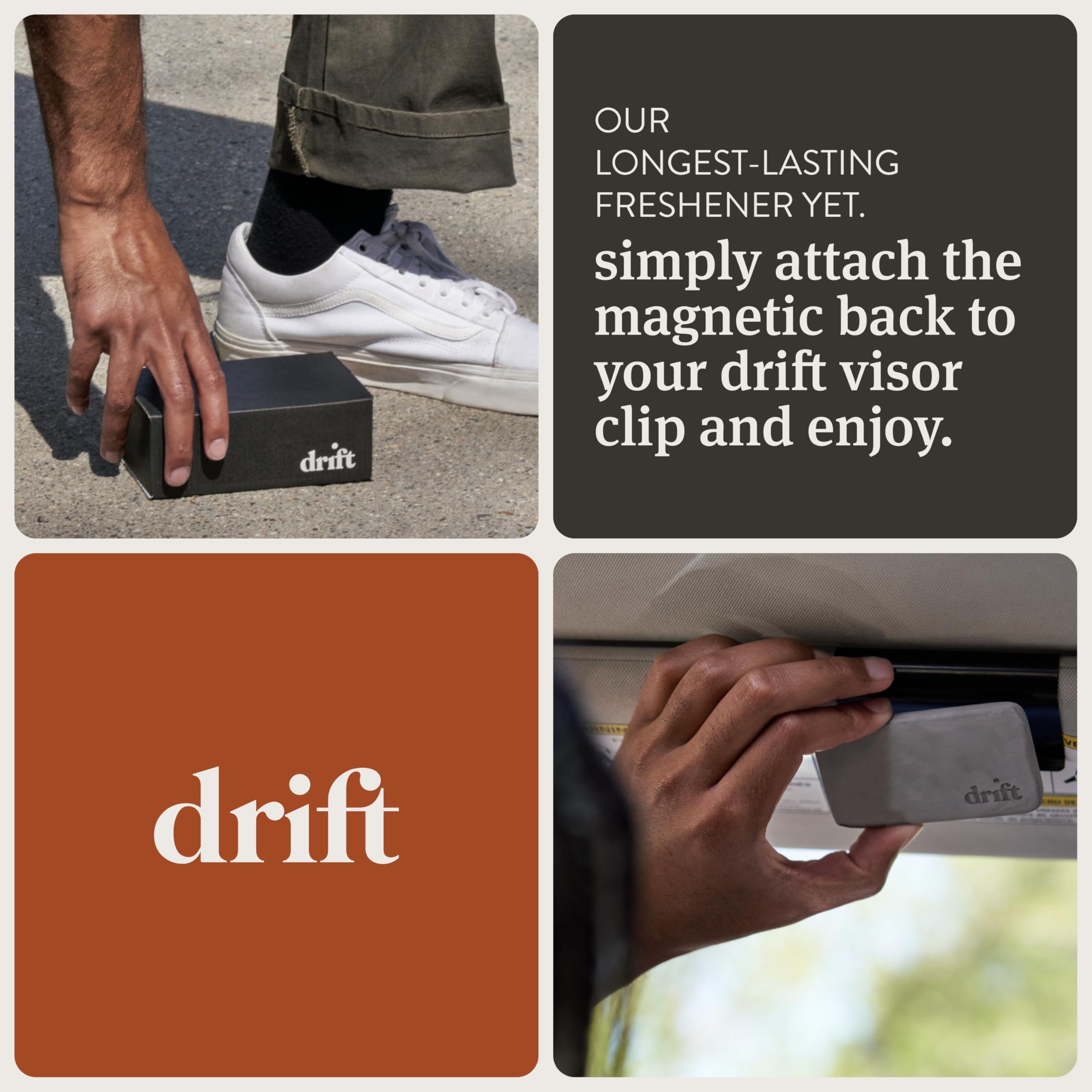 Drift Drift Car Air Freshener - Long Lasting Stone Scent - 5.29 oz - Beige - Essential Oils - Odor Eliminator - Model STN-OPENAIR-SK-AMZ