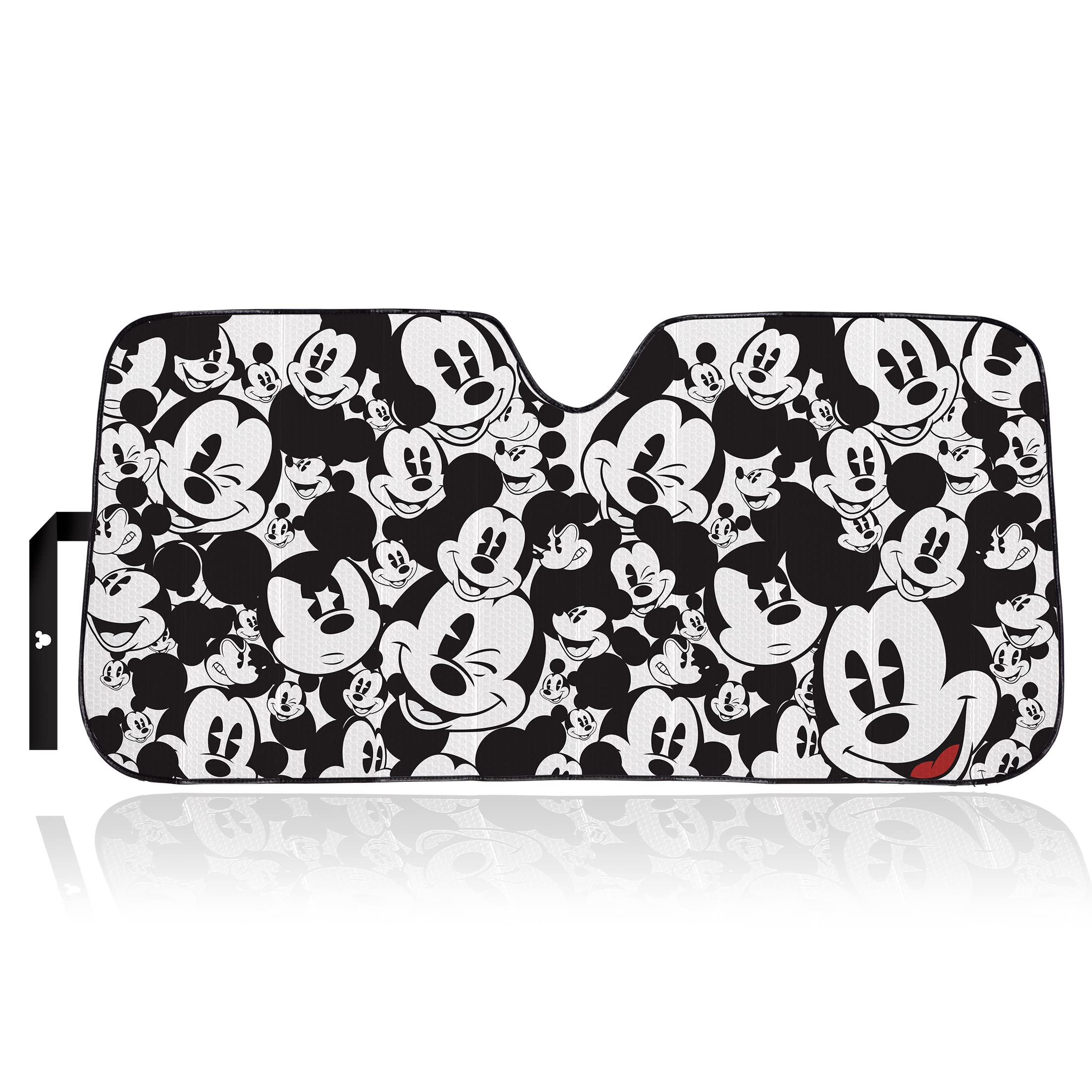 Plasticolor 003689R01 Mickey Mouse Expressions Accordion Style Car Truck Suv Front Windshield Sunshade
