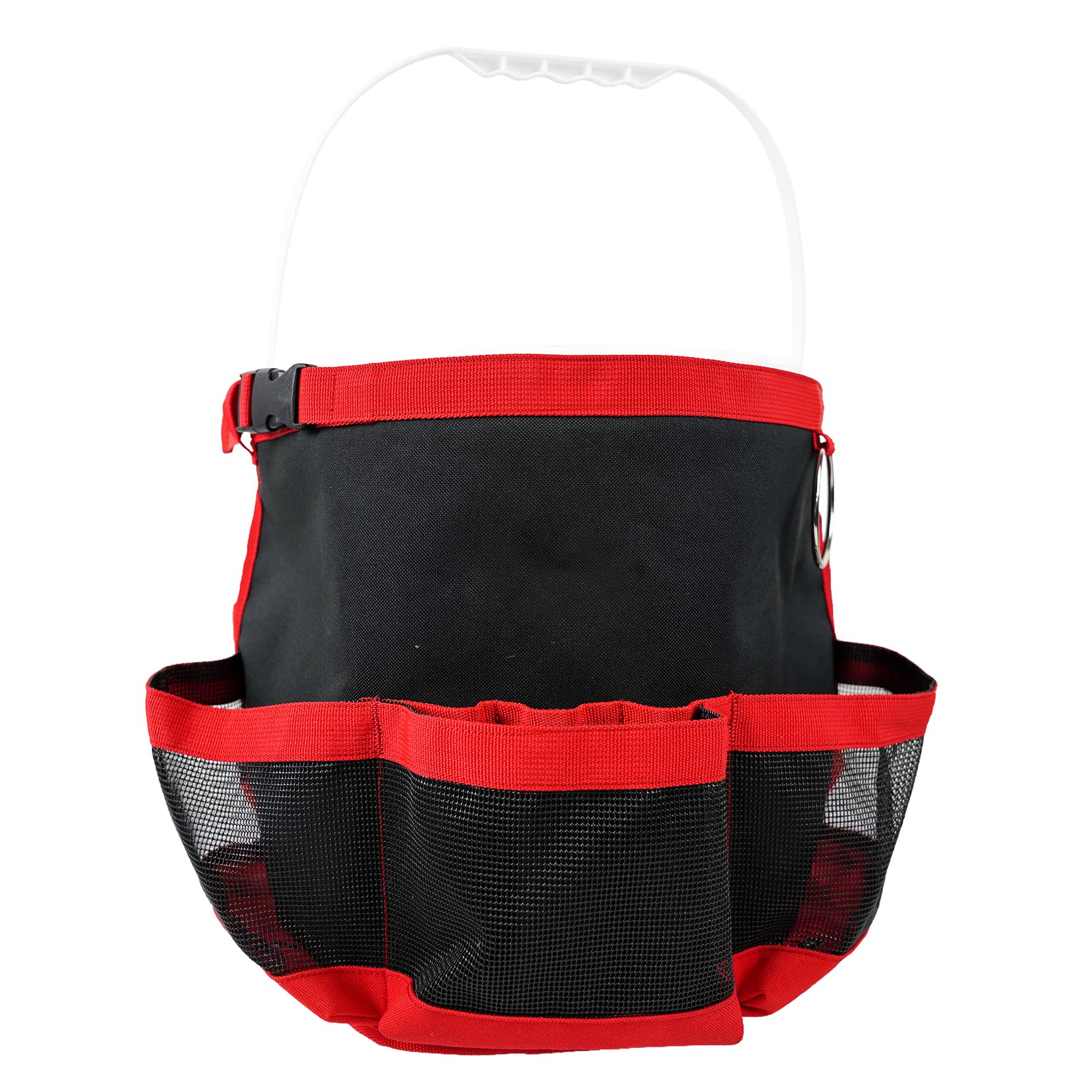 Melotough Bucket Idea Bucket Wash Tool Organizer For Garden Tools Fit 3.5 To 5 Gallon Bucket (Red)
