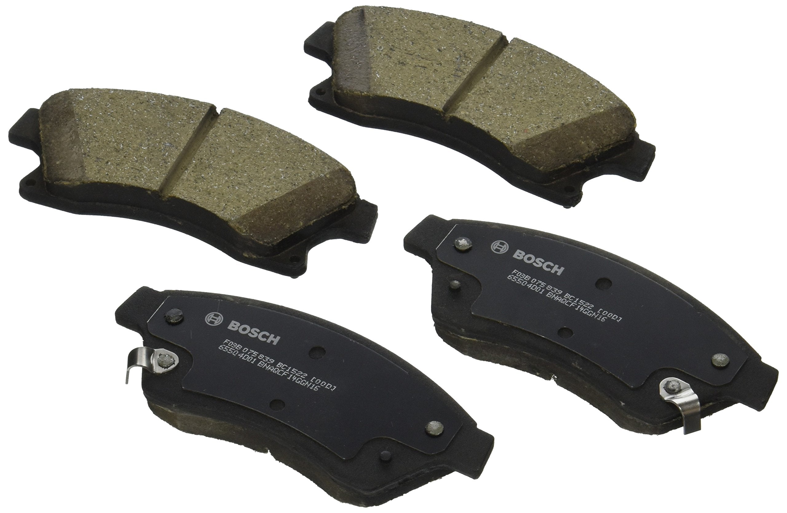 BOSCH BC1522 QuietCast Premium Ceramic Disc Brake Pad Set - Compatible with Select Chevrolet Cruze, Cruze Limited, Sonic; FRONT