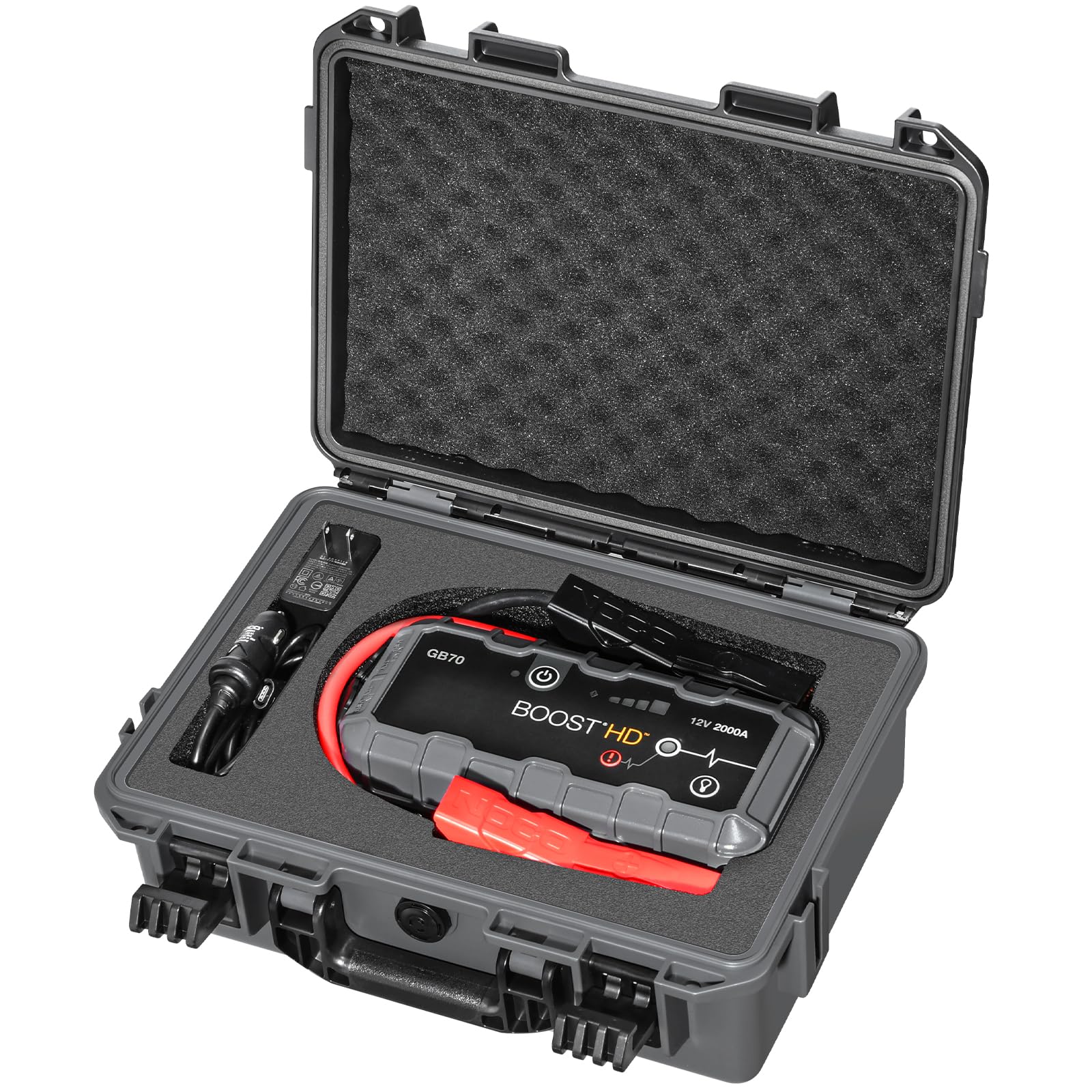 Case for NOCO Boost GB70 & X GBX75 - Waterproof Hard Shell Carrying Case with Custom Pre-Cut Foam, Shockproof Protective Travel 