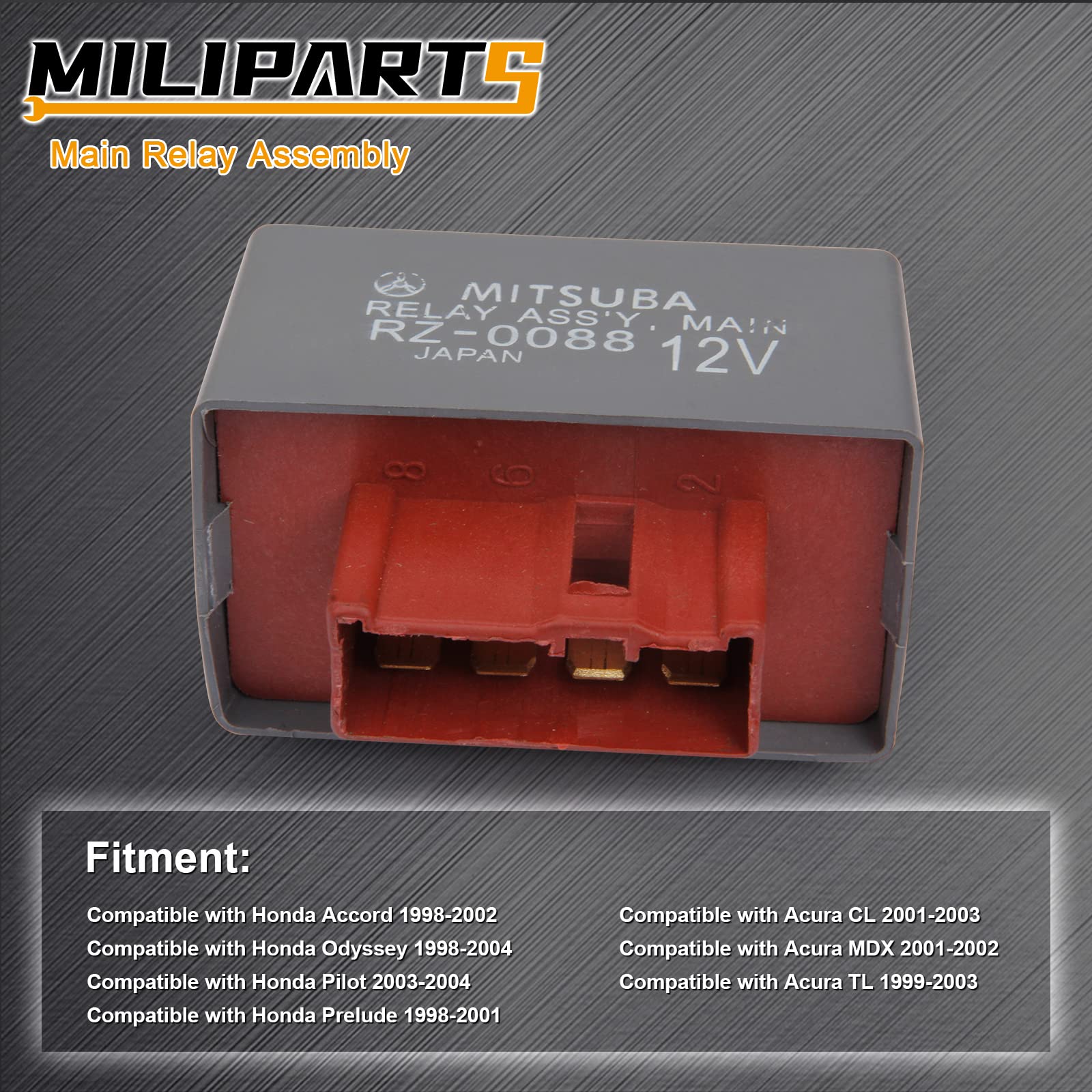 Miliparts Main Relay Assembly Compatible With Honda 1998-2002 Accord 1998-2004 Odyssey 2003-2004 Pilot 1998-2001 Prelude 2001-20