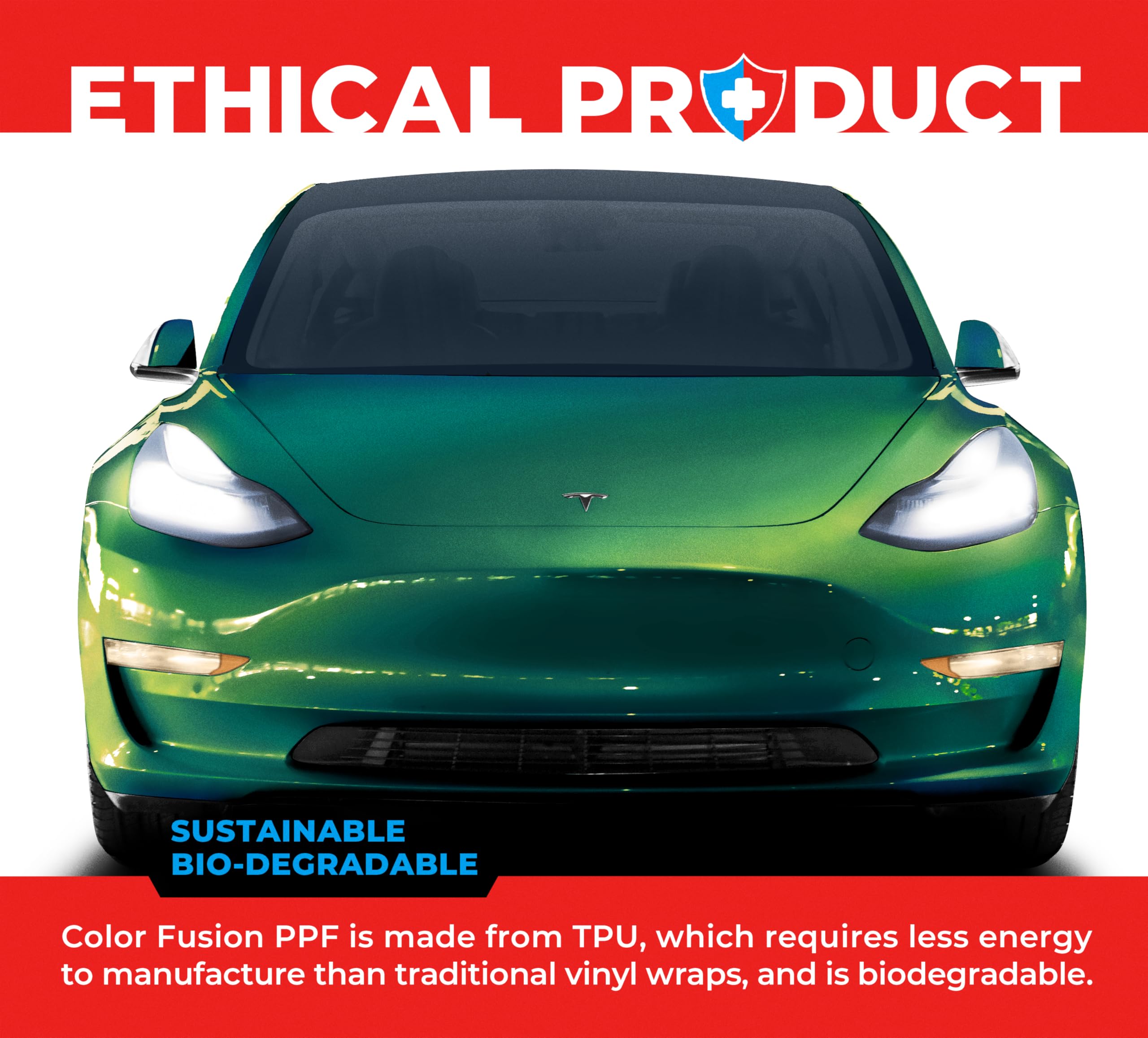 VViViD ColorFusion PPF Vinyl Car Wrap - Gloss Early Spring Green, 6ft x 5ft Roll