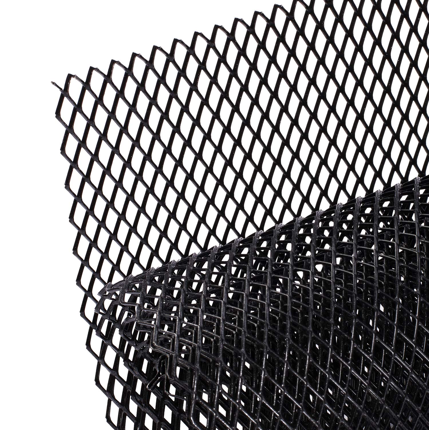 Aggauto Universal 40''X13'' Car Grill Mesh - 100X33Cm Aluminum Alloy Automotive Grille Insert Bumper 8X16Mm Rhombic Hole, One Of