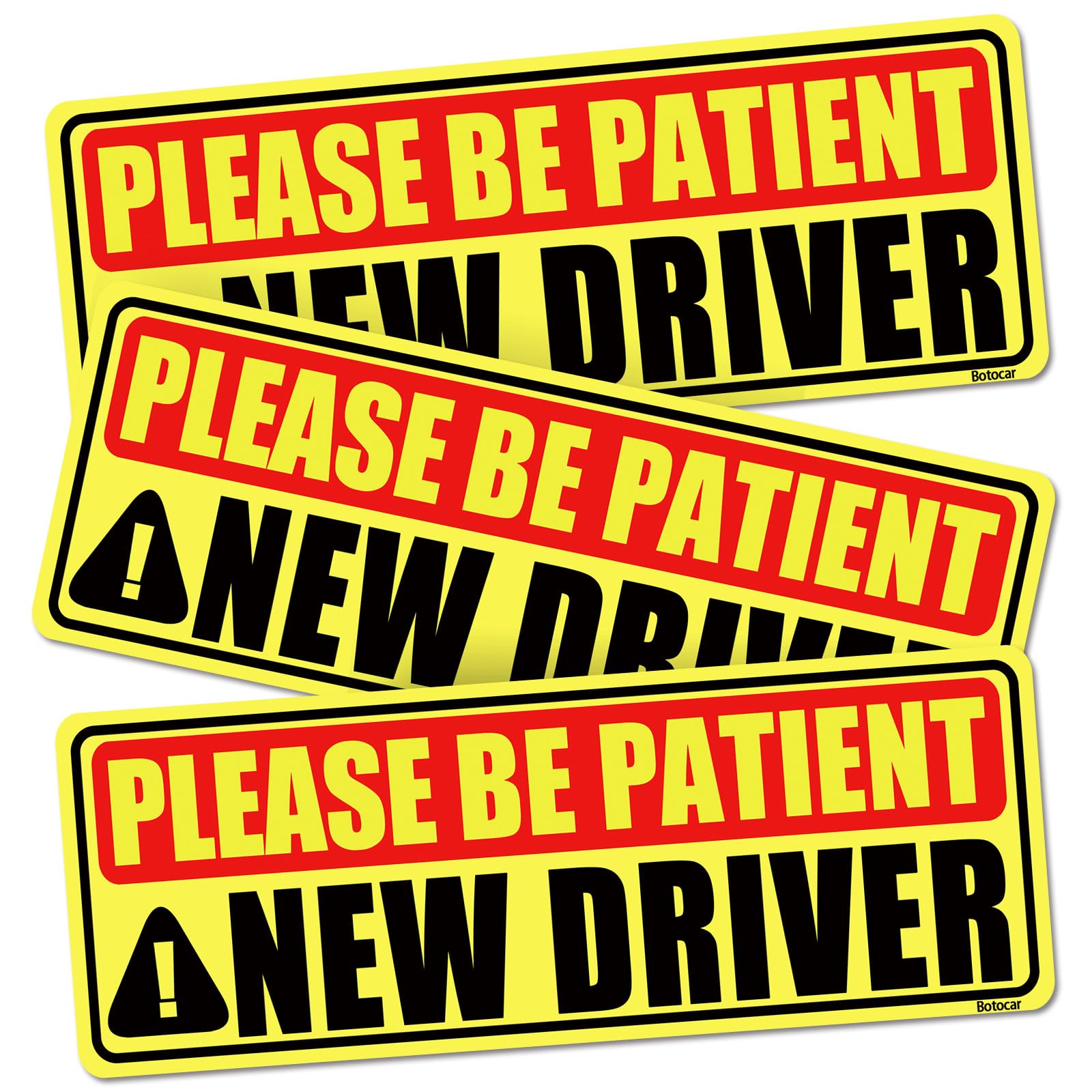 New Driver Sticker Magnet For Car 3 Pack, Please Be Patient New Driver Magnet, Magnetic New Driver Magnet For Car, New Drivers V