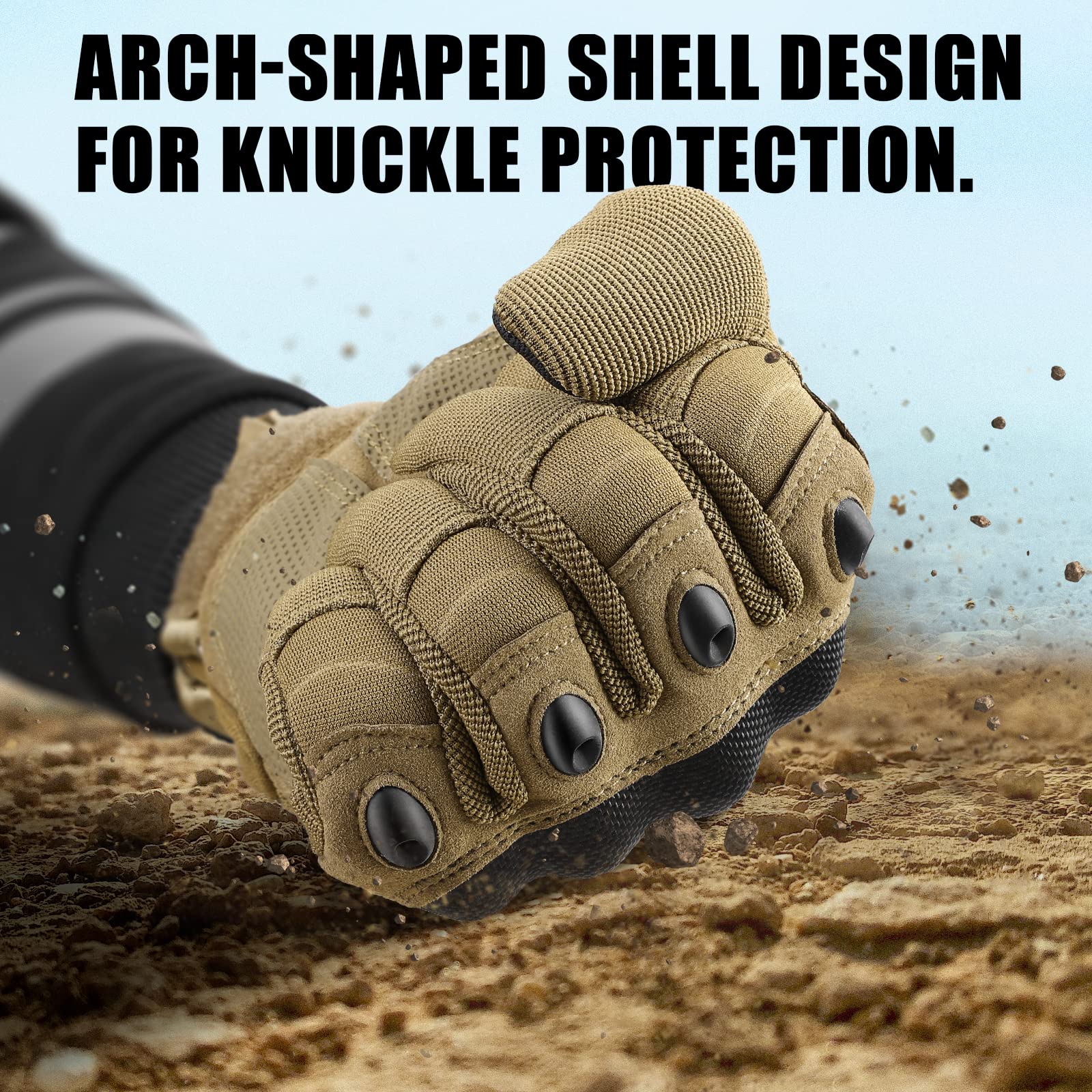 Cierto Motorcycle Gloves For Men And Women: Full Finger Touch Screen Tactical Glove With Breathable Hard Knuckle And Adjustable