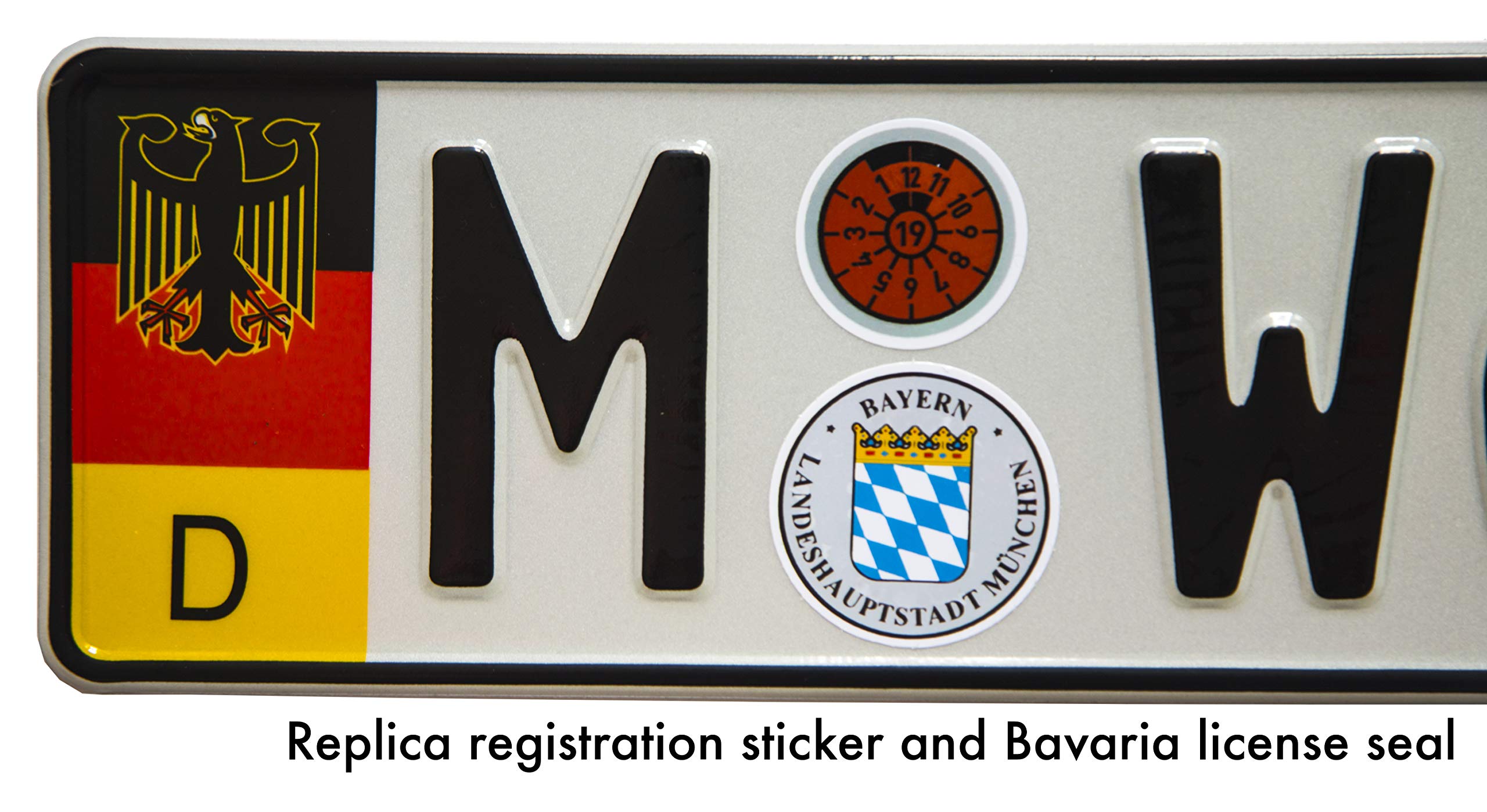 International Tie European German Euro License Plate with Random Numbers (Munich II)