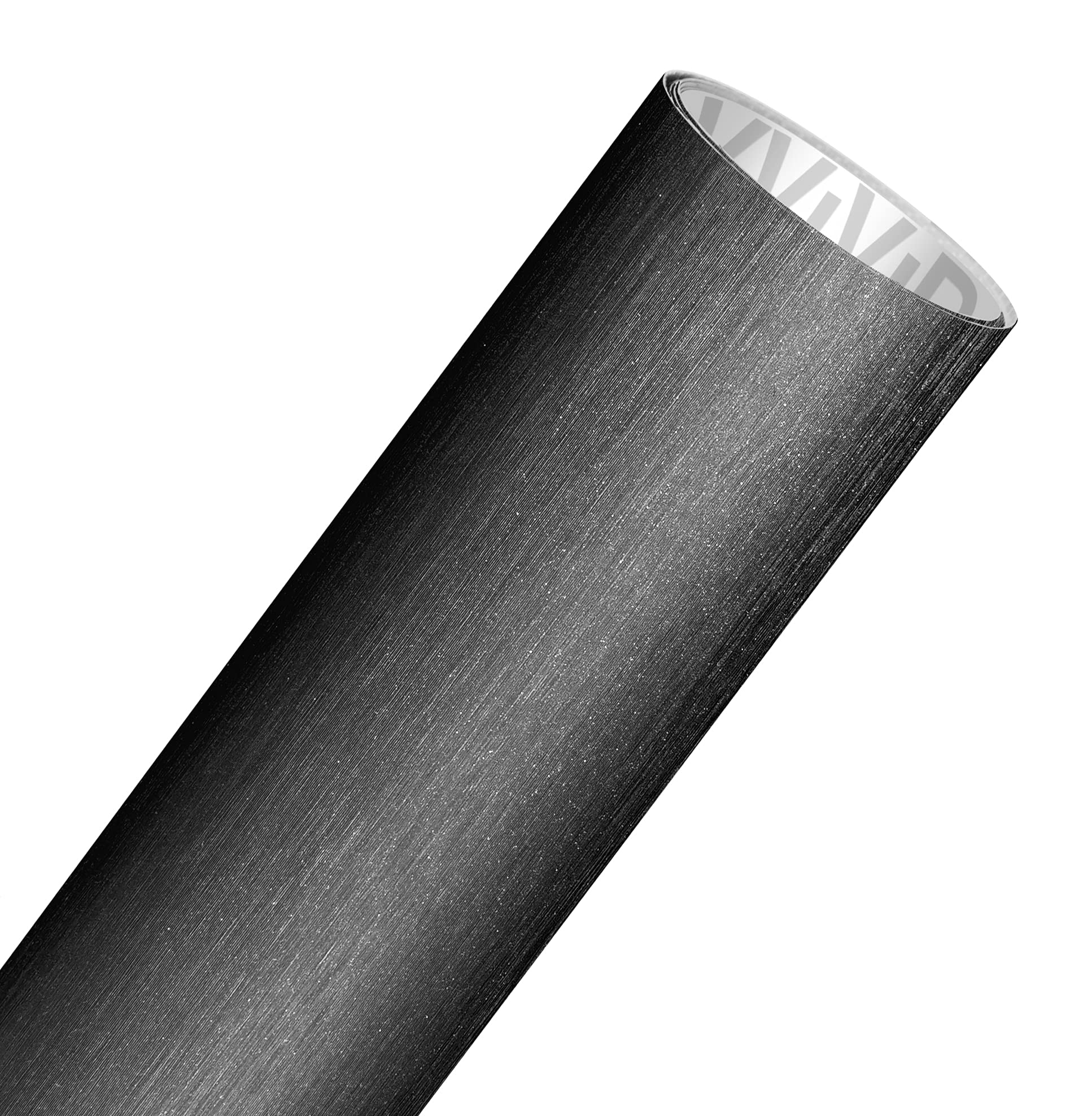 VViViD Black Brushed Steel Vinyl Wrap Roll - 3ft x 5ft, Air Release Technology, Model: vvblkbrsh_03