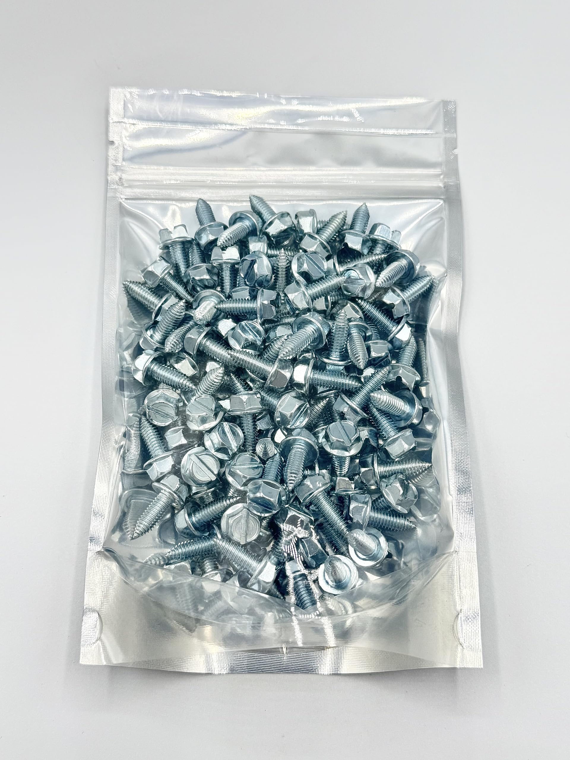 License Plate Screws - Slotted Hex Head - Metric - 6Mm X 16Mm - For Vehicles (100 Per Pack)