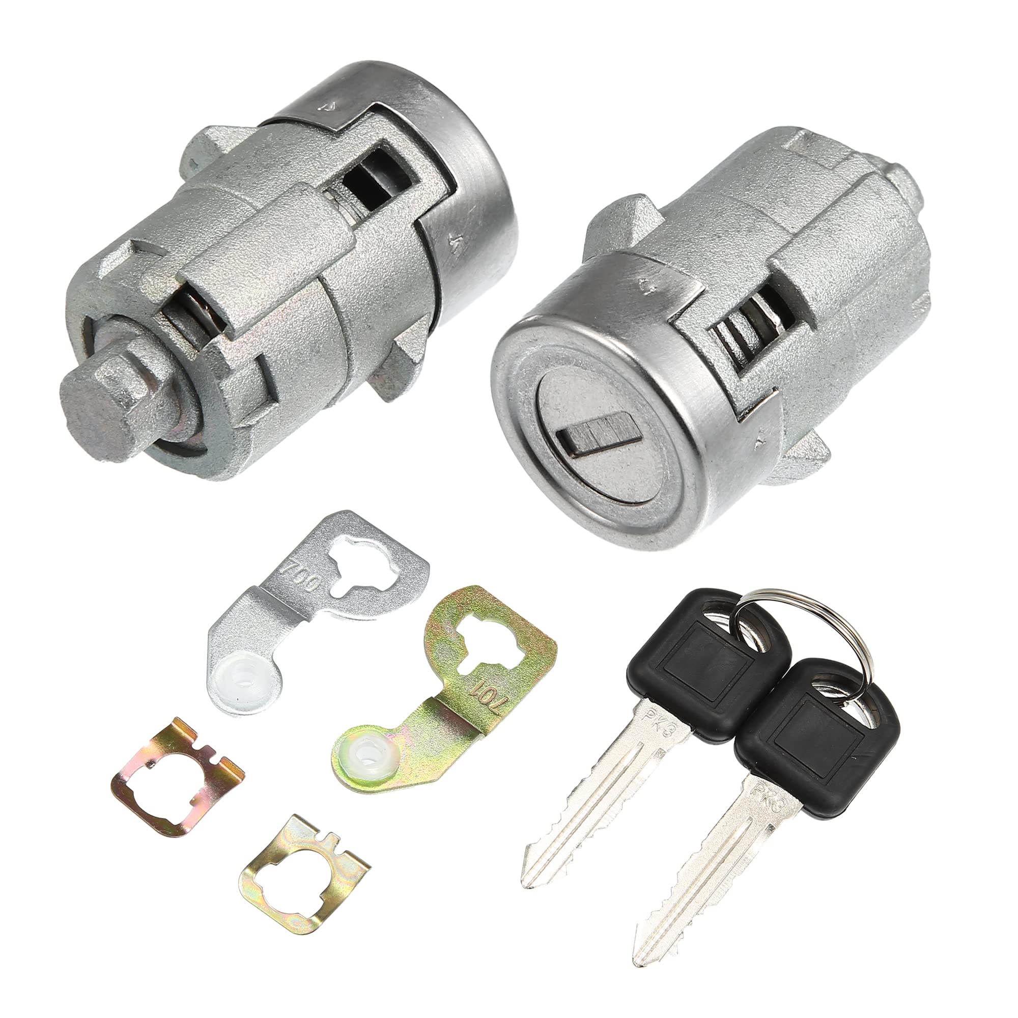 X Autohaux 1 Pair Door Lock Cylinder Set W/ 2 Key For Gmc Sierra 1500 2500 3500 Yukon For Chevy Silverado Tahoe Suburban For Hum