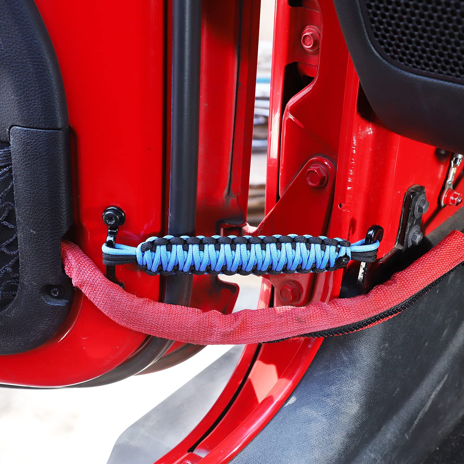 Savadicar Door Limiting Straps Swing Door Check Limiter For 1987-2022 Jeep Wrangler Yj Tj Jk Jku Jl Jlu & Gladiator Jt 2/4 Door, Interior Accessories, Blue