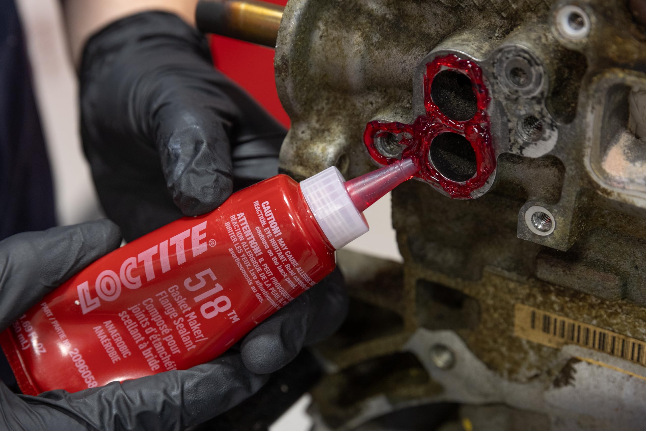 Loctite Gasket Sealant, Red Acrylic Paste, 50mL (1.67 Fl Oz), Model 2096059