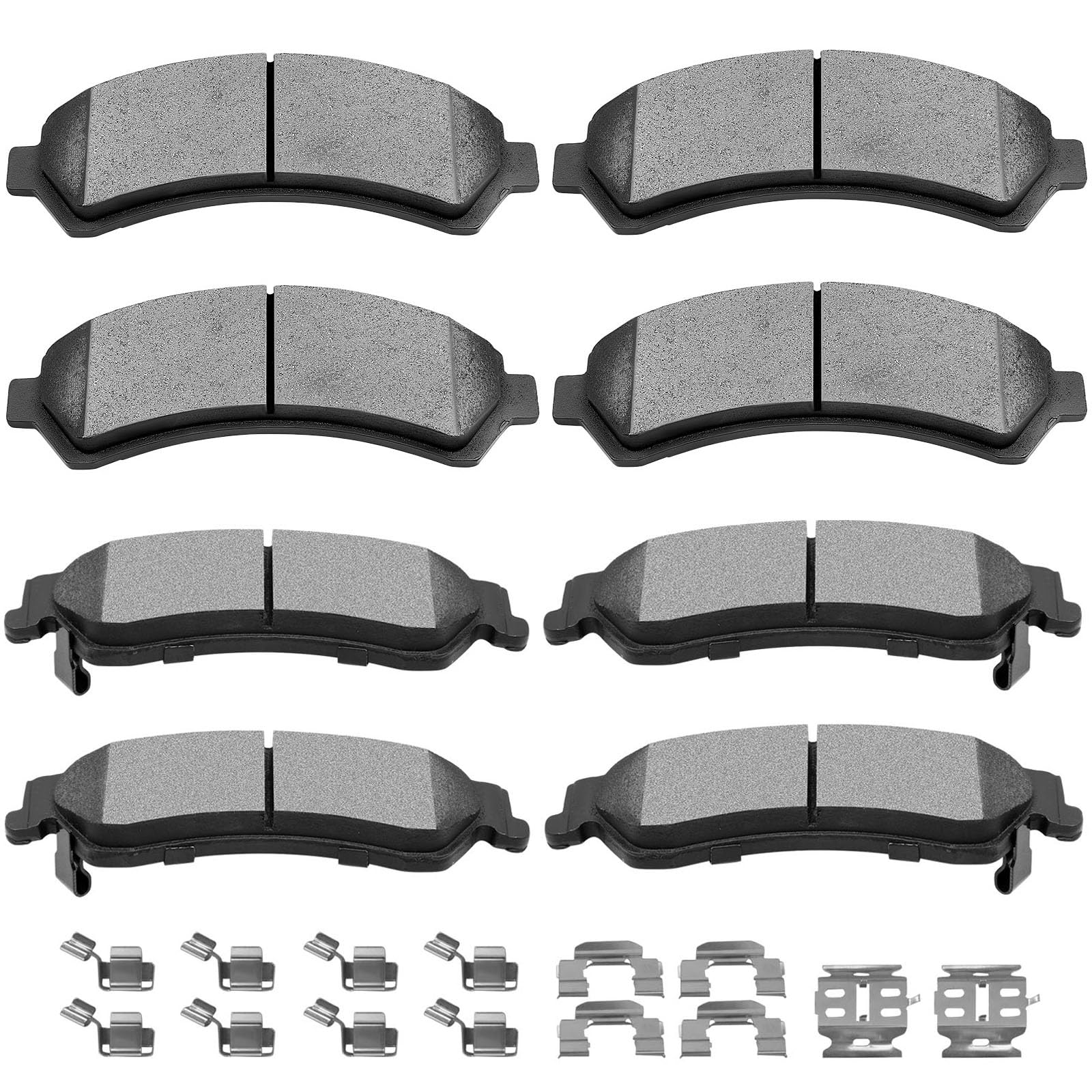 Ceramic Brake Pads Kits,Scitoo 8Pcs Disc Brake Pads Set Fit 97-05 For Chevy Blazer, 98-04 For Chevy S10, 97-05 For Gmc Jimmy, 98