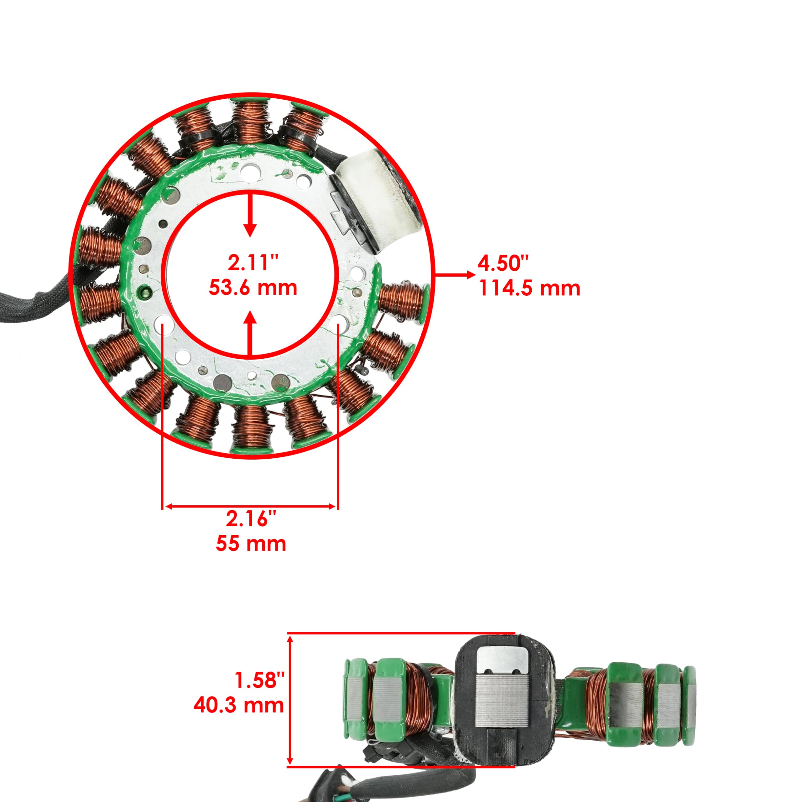 Caltric Stator for Yamaha Warrior YFM350 (1987-1989) - Reliable Replacement Part
