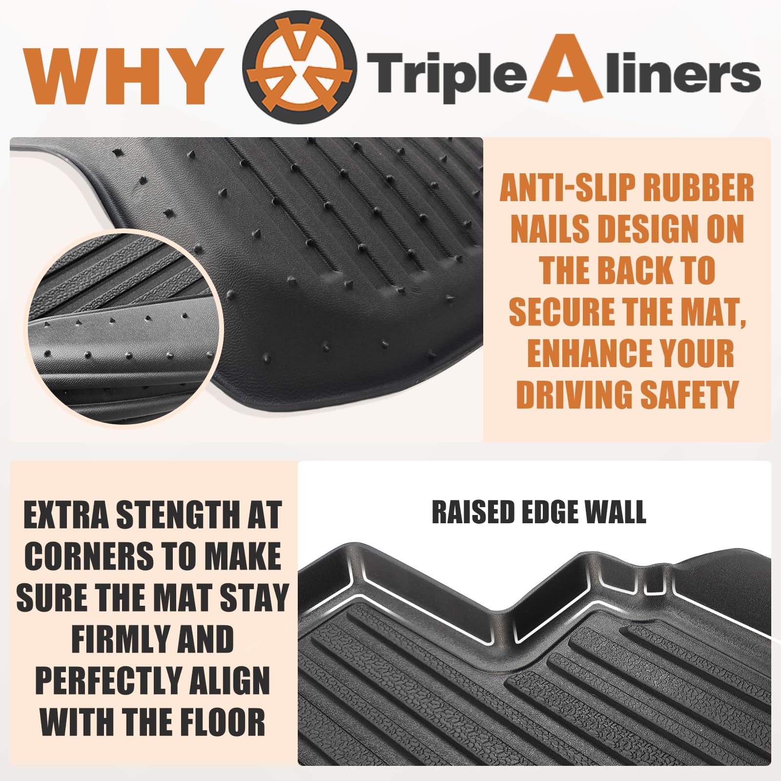 Triplealiners For 2023 2024 2025 Colorado & Canyon Truck Bed Mat And Floor Mats Front Rear Full Set Liners All Weather Tpe Acces
