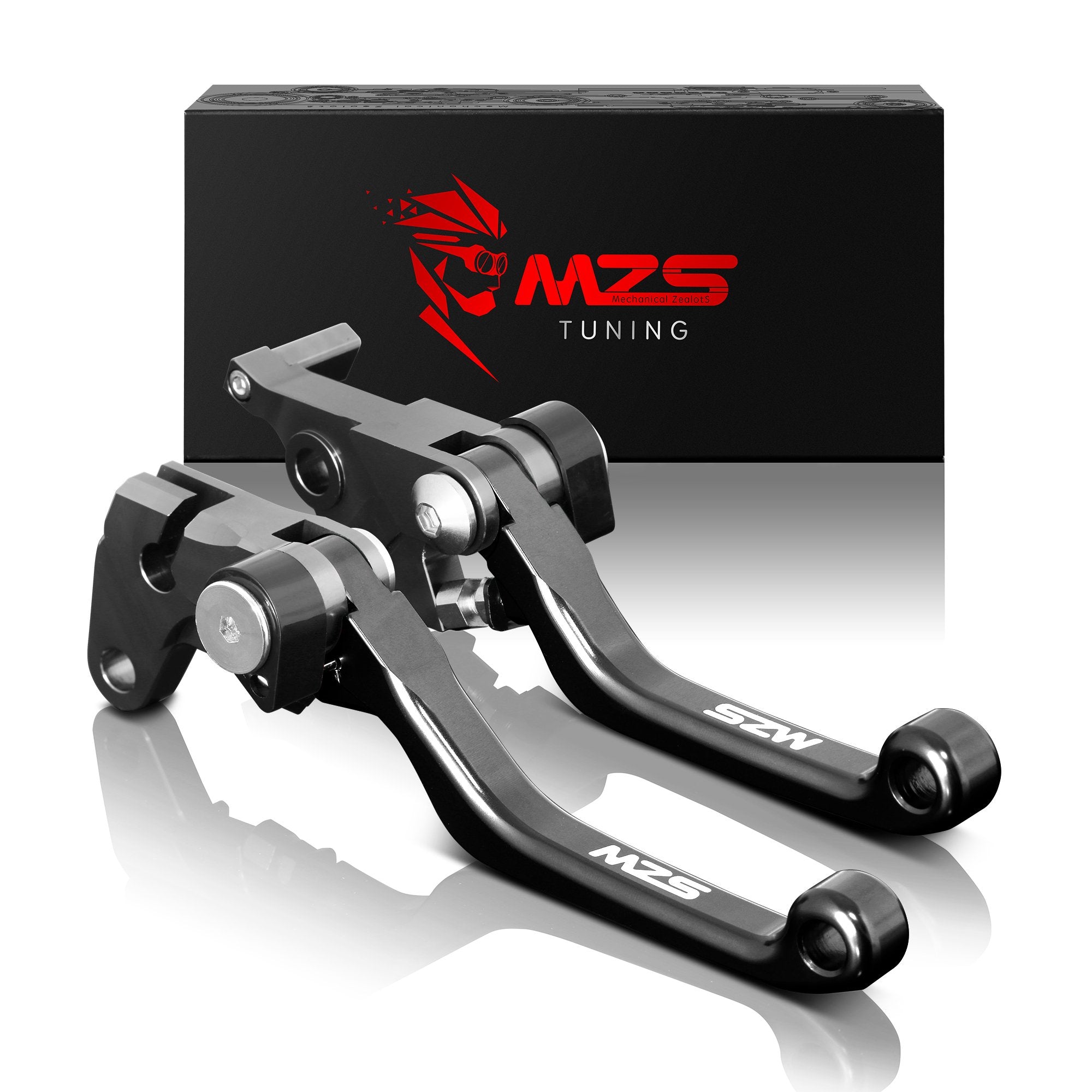 Mzs Black Dirt Bike And Atv Brake Clutch Levers Compatible With Wr250R 07-20 / Wr250X 07-17 / Xt250 08-22 / Xt250X 06-17 / Ttr12