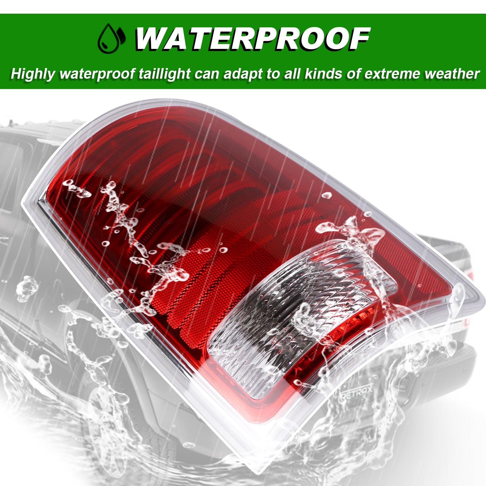 Lochnchn Tail Light Assembly Compatible With Dodge Ram 1500 2013-2018 Ram 2500&3500 2014-2018 Right Passenger Side Led Taillight