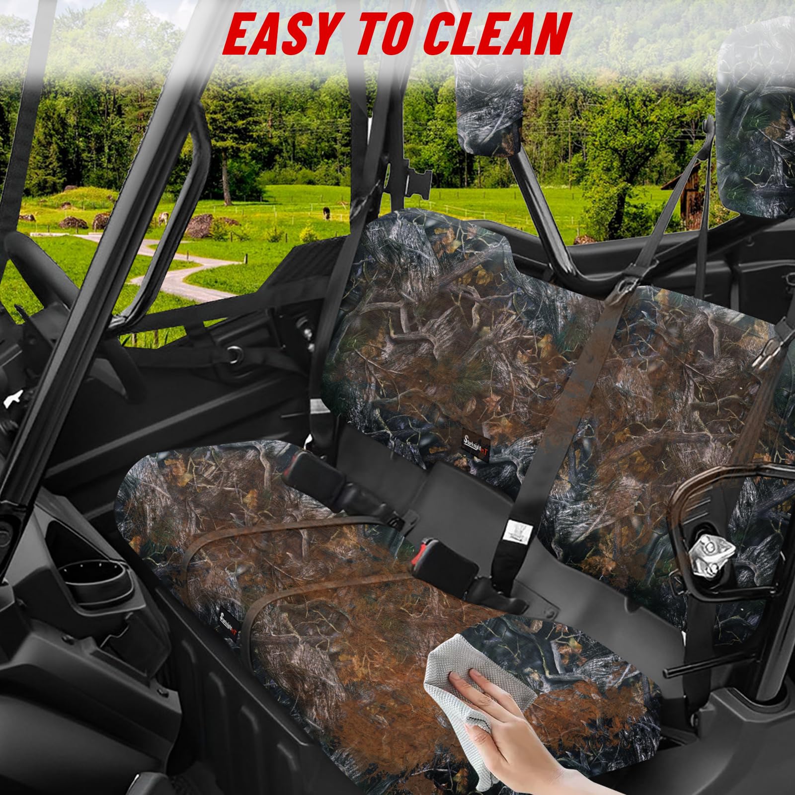 StarknightMT UTV Pioneer Seat Covers Compatible with 2016-2024 Pioneer 1000 1000-5(Front Seat),1000-6(Front and Rear Seat),Water