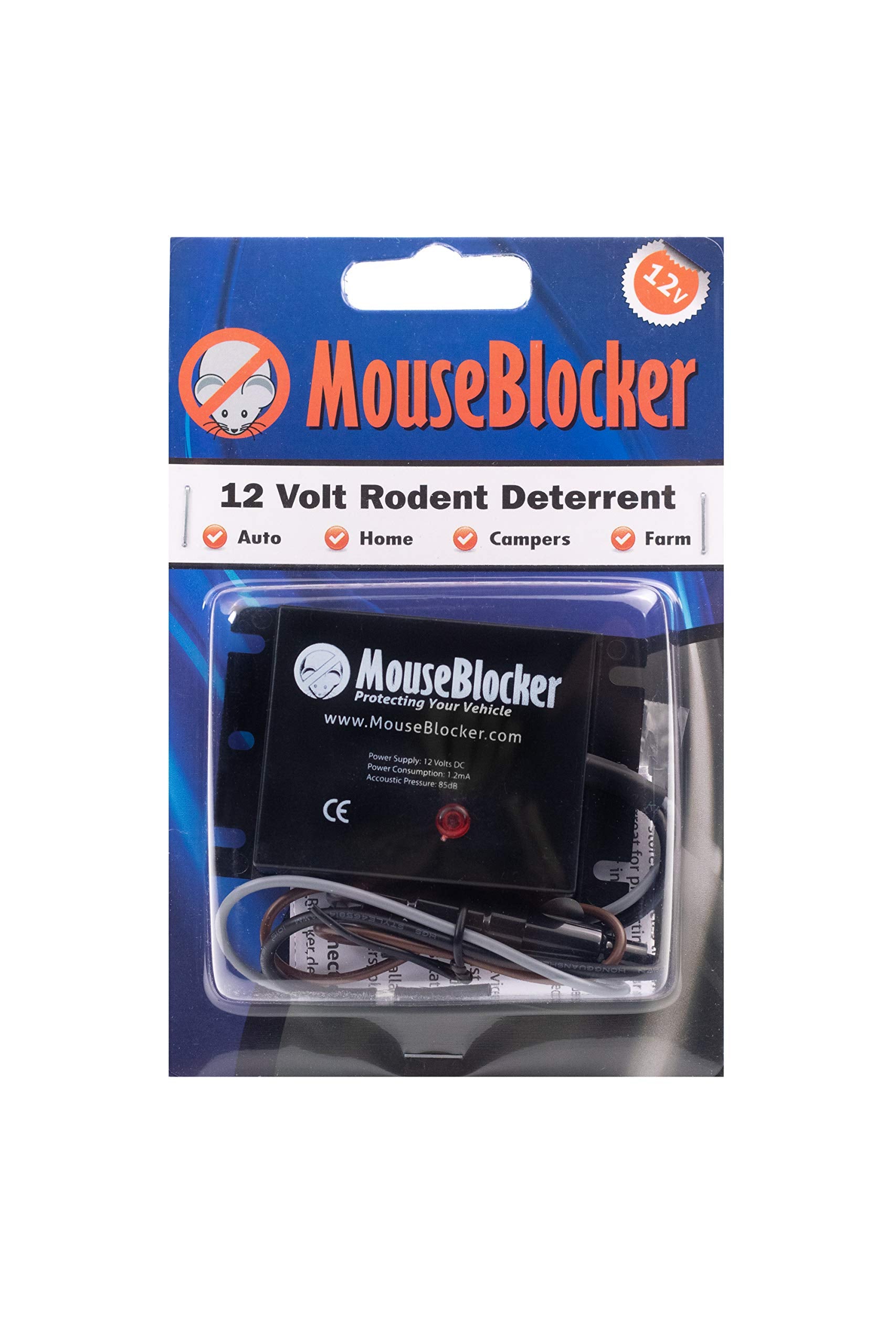 MouseBlocker Ultrasonic Rodent Deterrent Model 347 for Vehicles - Multi-Color