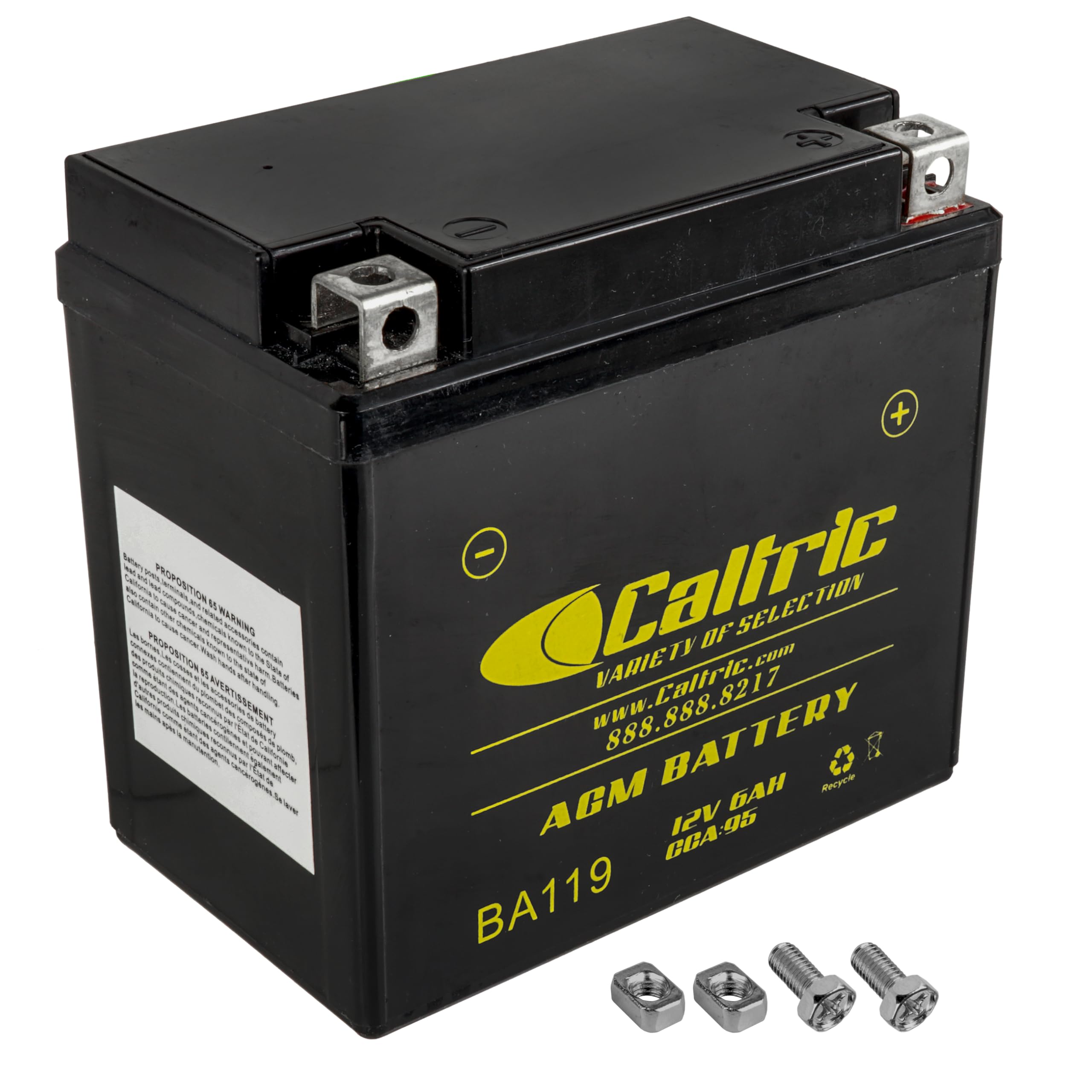 Caltric AGM Battery Compatible with Polaris Outlaw 110 2016-2023 / Outlaw 90 2007-2016 12V/6AH/CCA95