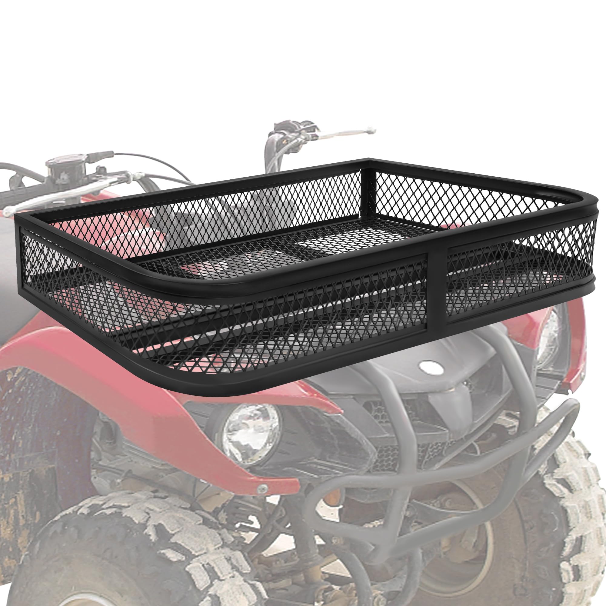 JY PERFORMANCE ATV Front Cargo Basket, Heavy Duty ATV Racks and Baskets for Camping, Fishing, Beach Side, Hiking, 36 L x 17.3 W 