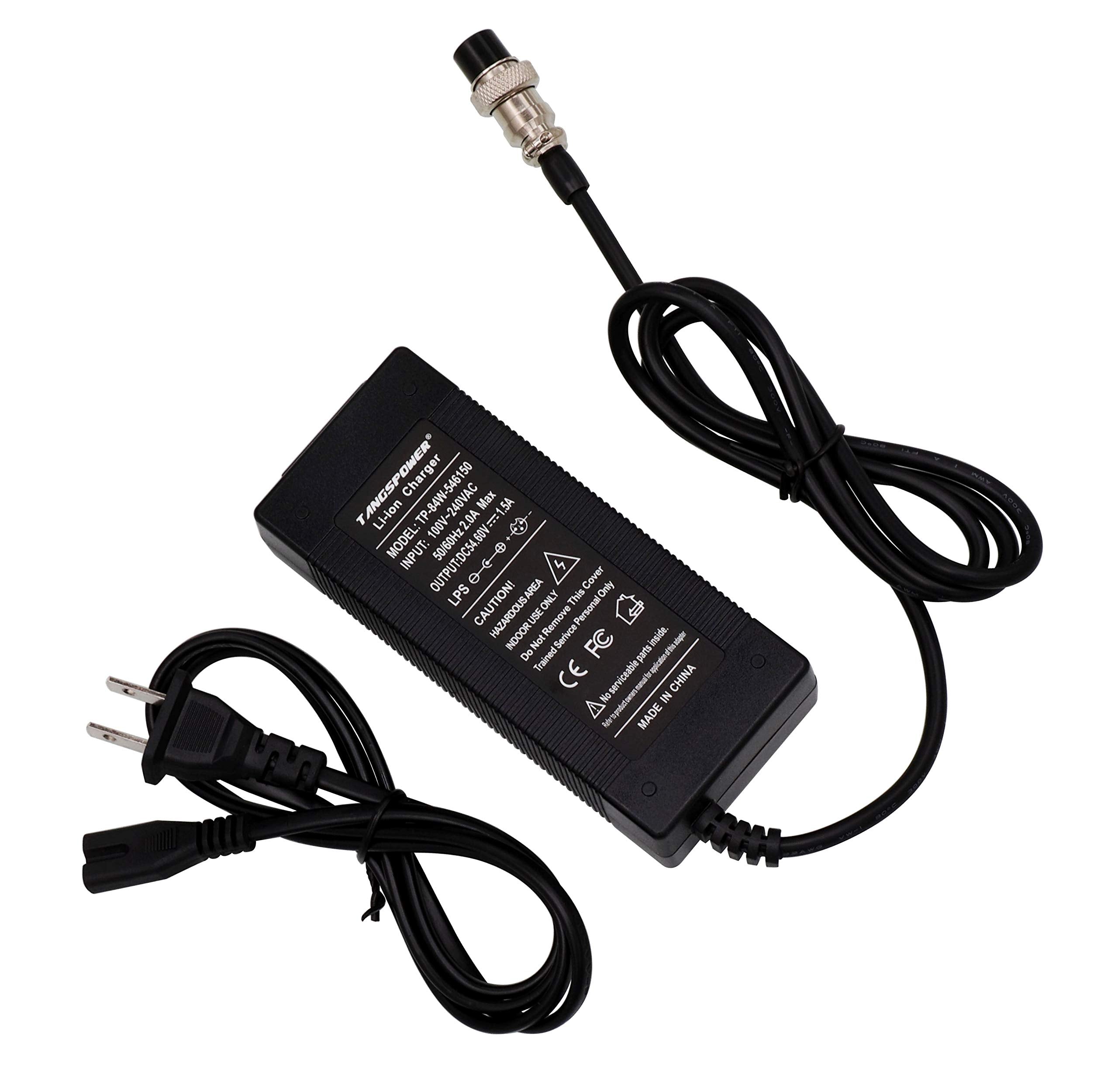 TANGSPOWER 54.6V Adapter Charger for 48V Skywalker, 8S Evercross H5, Kugoo M4/M4 Pro - TP-84W-546150