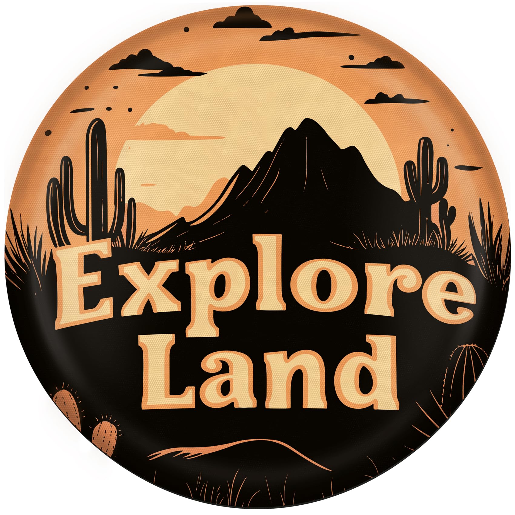Explore Land 26-27.75 inch Spare Tire Cover Fit Trailer, RV, SUV, Truck, Tough Tire Wheel Soft Cover, Landscape