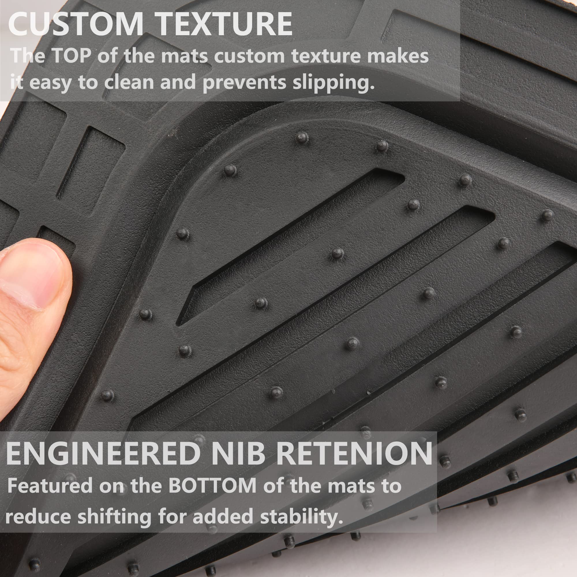 Car Pass Heavy Duty Rubber Floor Mats Cow Print Car Mats 4-Piece Car Mat Set - Universal Waterproof Floor Mats For Car Suv Truck