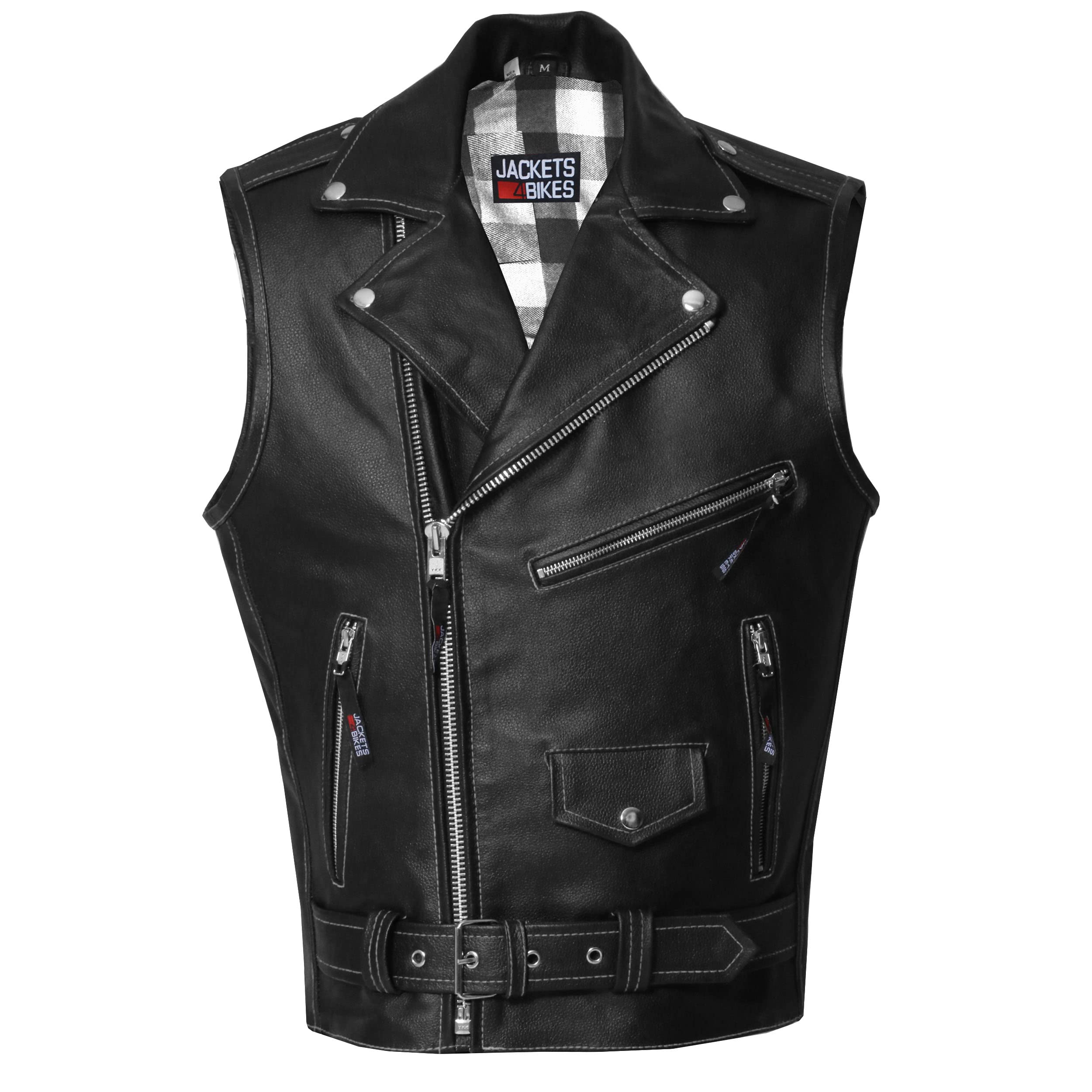 Men'S Classic Cowhide Leather Motorcycle Biker Vest | Concealed Carry Gun Pockets | Vintage Cruiser For Men | Stylish Club Ridin