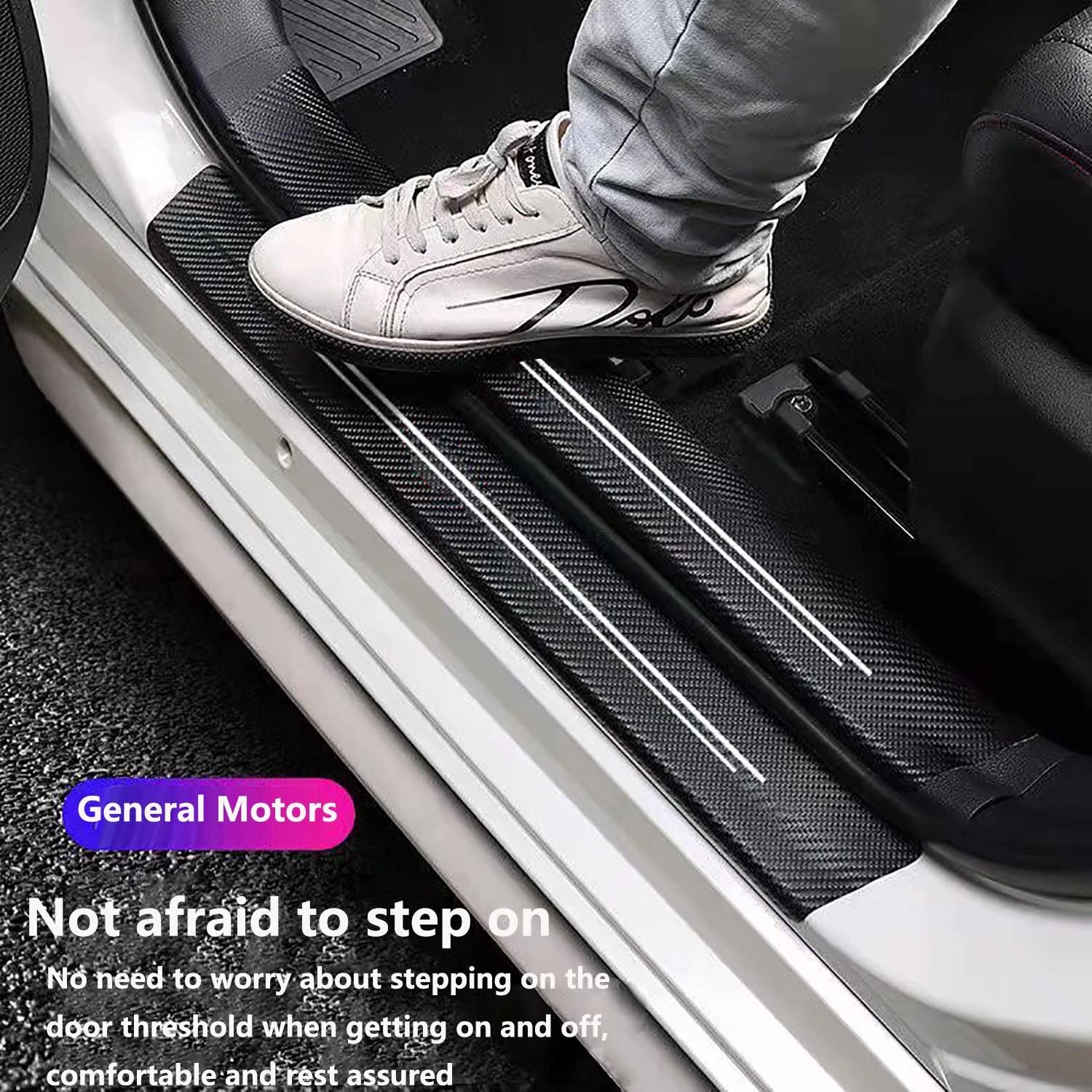 Tacopets Door Sill Protector, Door Sill Scratch Protection (For All Car Models) Door Sill Protector, Door Sill Trim(9Pc)