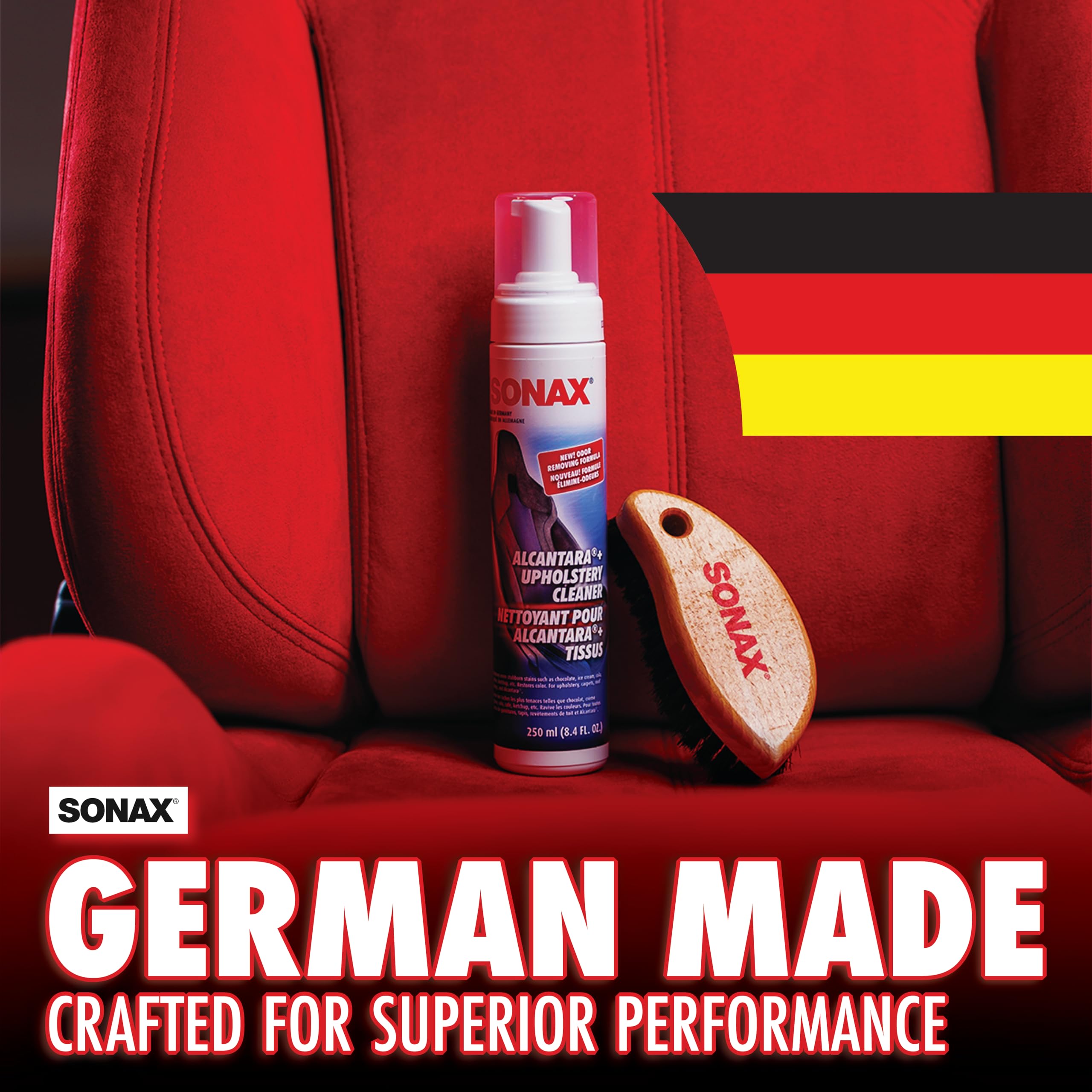 Sonax Upholstery and Alcantara Cleaner, 8.45 fl. oz. (250 mL), Model 206141