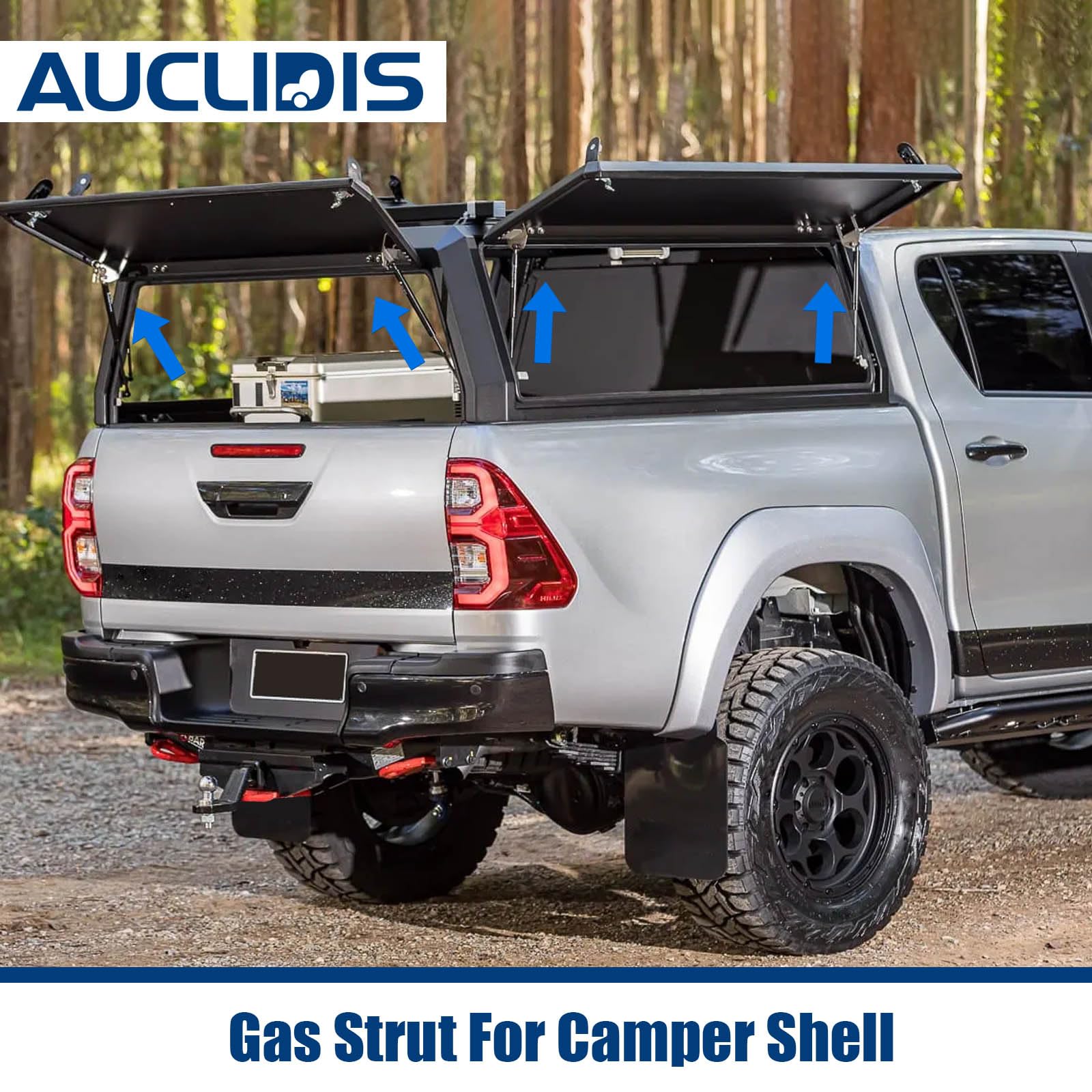 C16-06867 17 Inch 60Lb/267N Gas Strut Shock Lift Support Spring For Leer Camper Shell Truck Topper Cap Canopy Door Window Toolbo