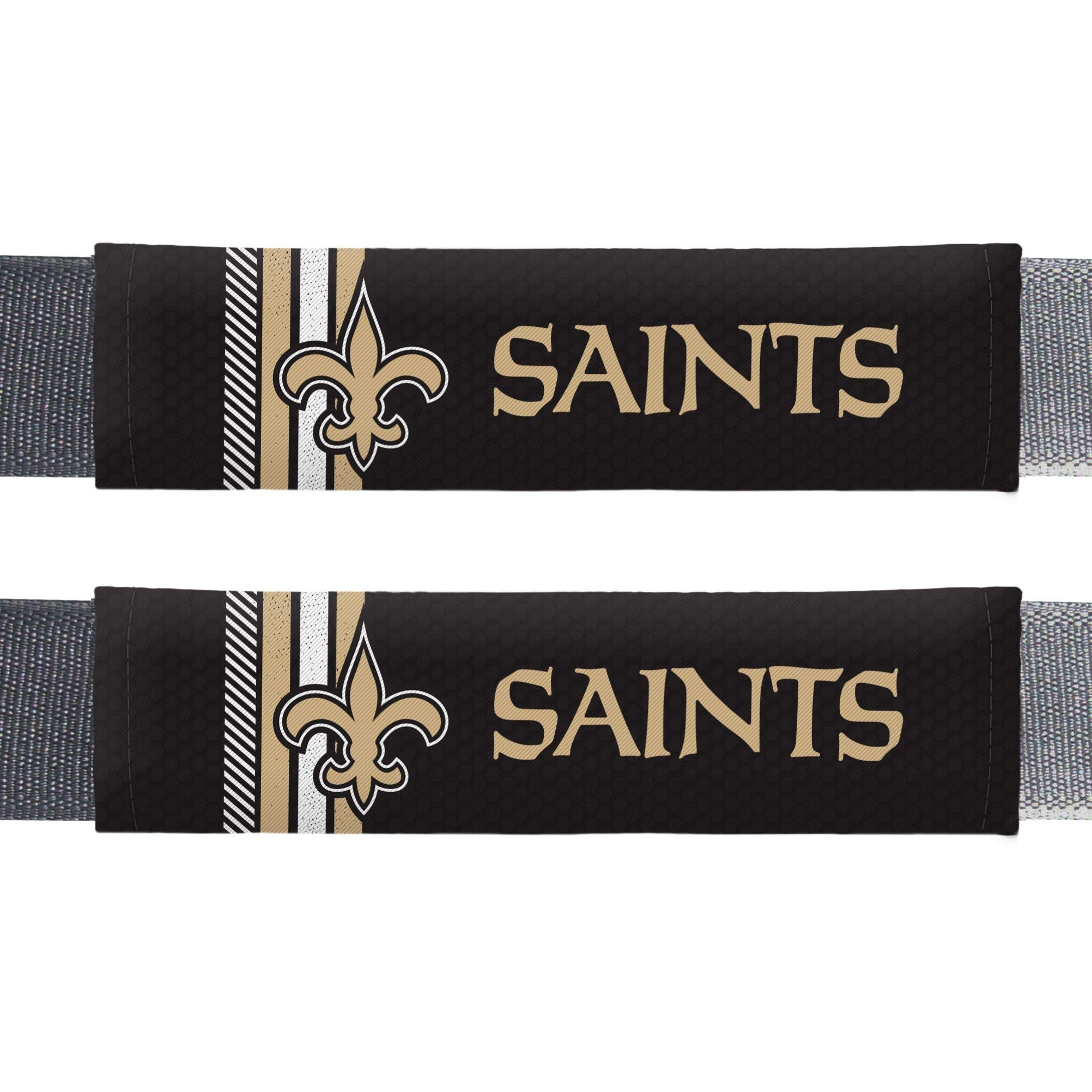 Fremont Die NFL New Orleans Saints Rally Seat Belt Pads, Universal Fit, Universal Fit, Team Colors