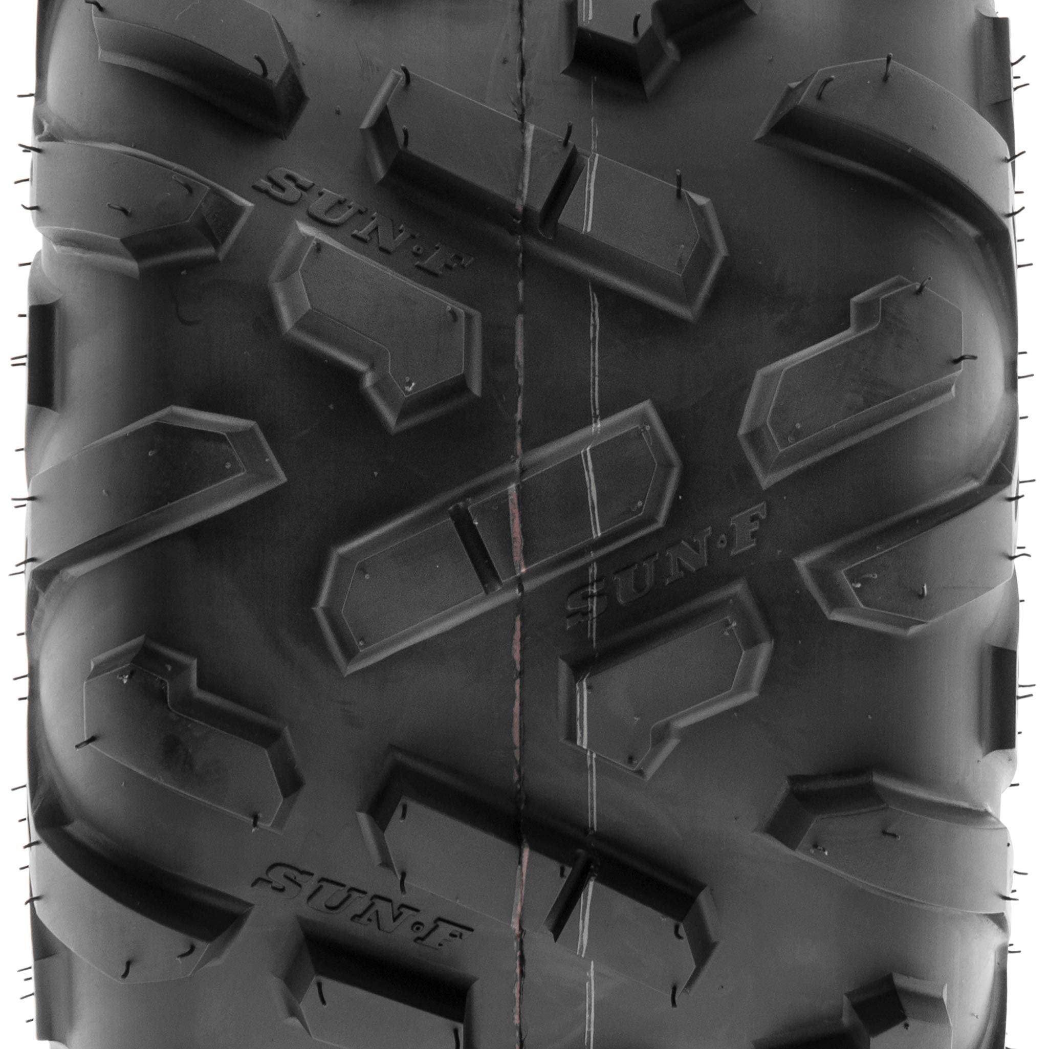 Set Of 4 Sunf Power.Ii All-Terrain Off Road Atv Utv Tires 22X7-10 Front & 20X10-8 Rear, 6 Pr Tubeless A051