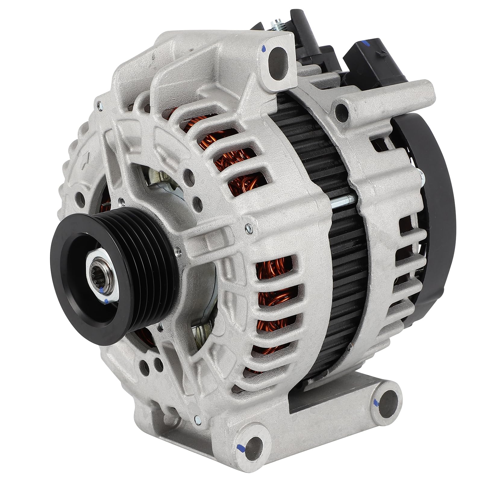 SCITOO Alternator Fit for Volvo for S80 4.4L 2007-2010,for Volvo for XC90 4.4L 2005-2011- 12V 180Amp CW S6 Pulley Class, Replace