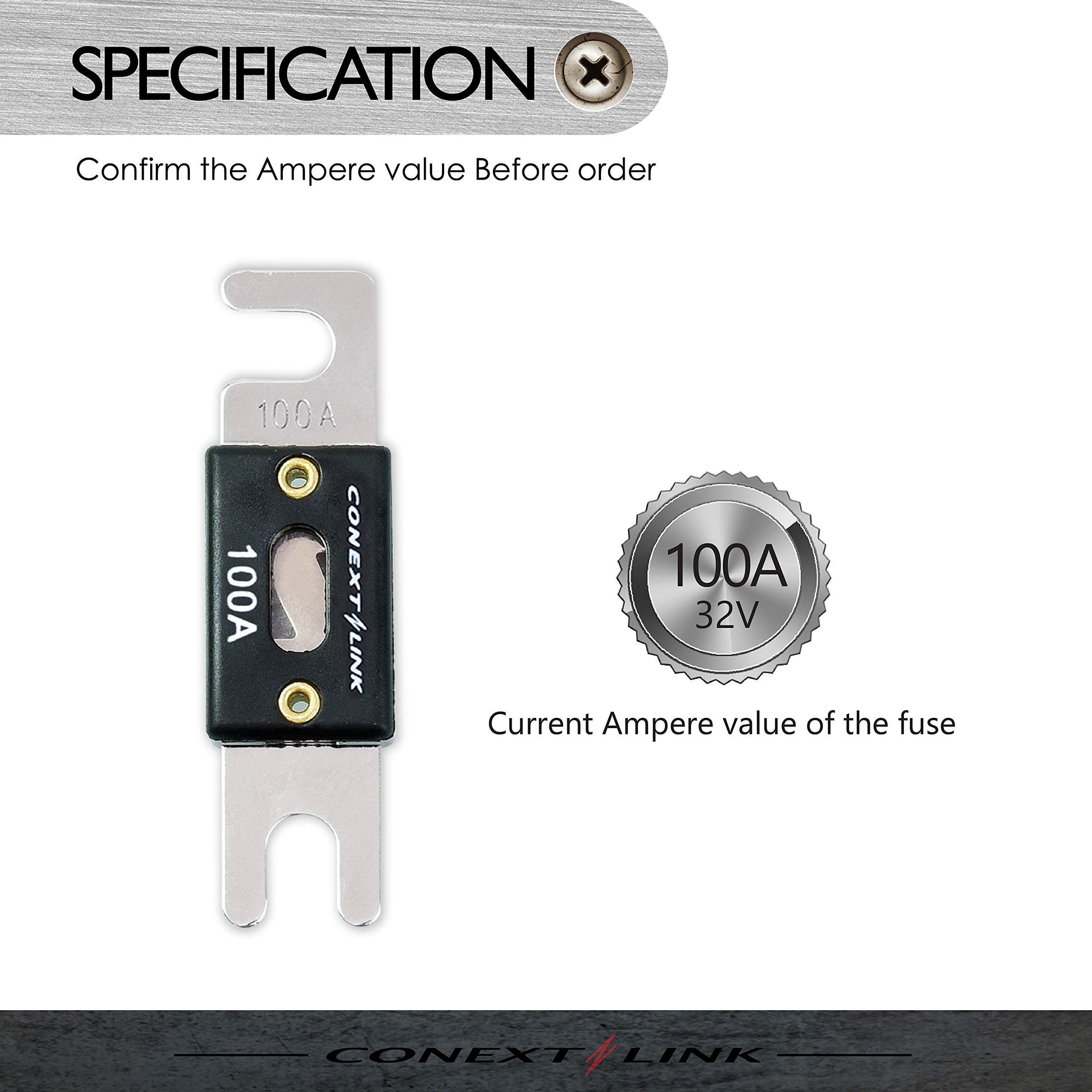 Conext Link Anl100-5 Nickel 100 Amp Anl Fuse 5 Pack (14021)