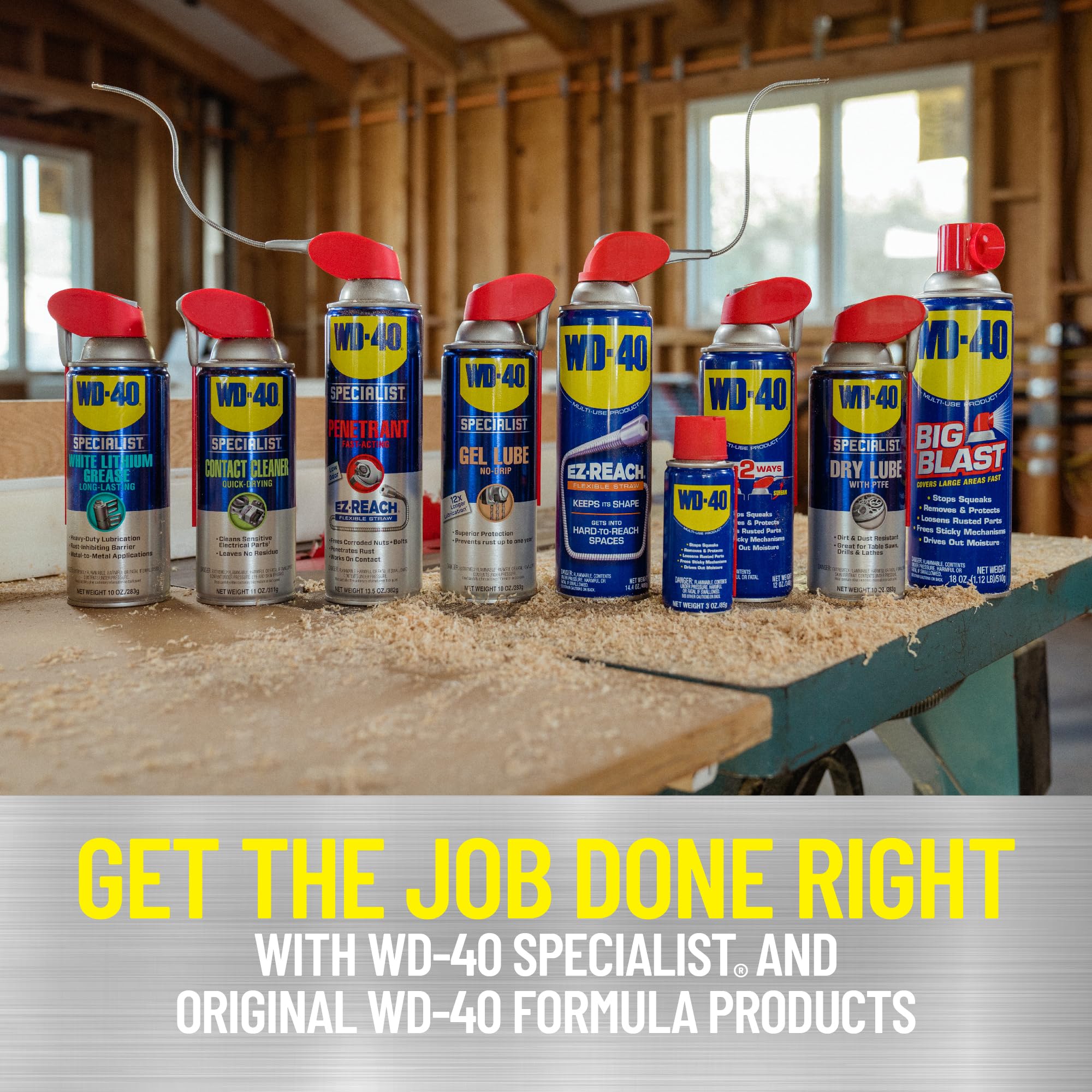 Wd-40 Original Formula With 8-Inch Ez-Reach Flexible Straw 14.4 Oz And Wd-40 Specialist Penetrant With 8-Inch Ez-Reach Flexible